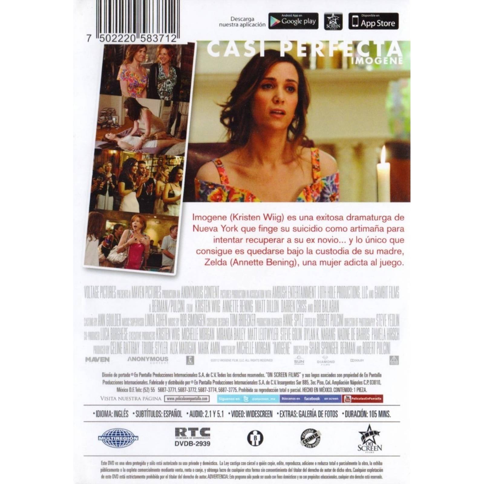 Casi Perfecta Imogene Kristen Wiig Pelicula Dvd