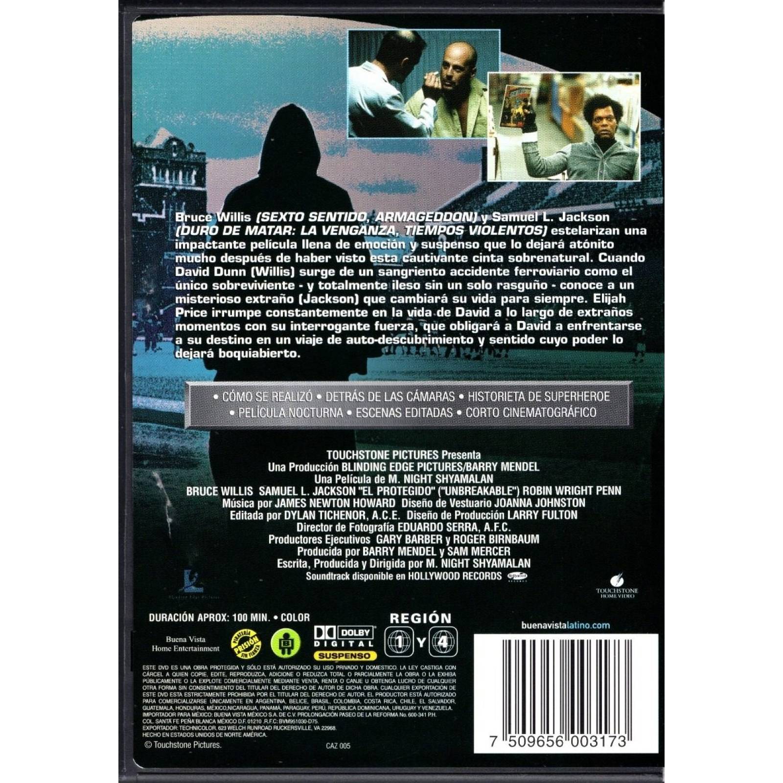 El Protegido Unbreakable Bruce Willis Pelicula Dvd