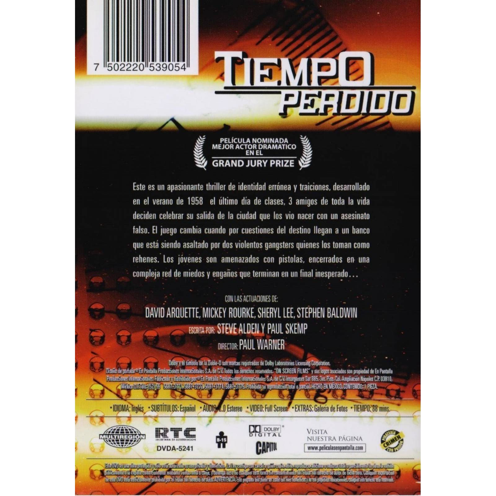 Tiempo Perdido Fall Time 1995 Stephen Baldwin Pelicula Dvd