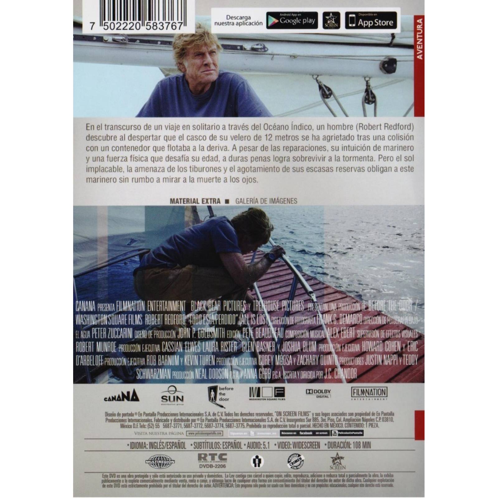 Todo Esta Perdido All Is Lost Robert Redford Pelicula Dvd