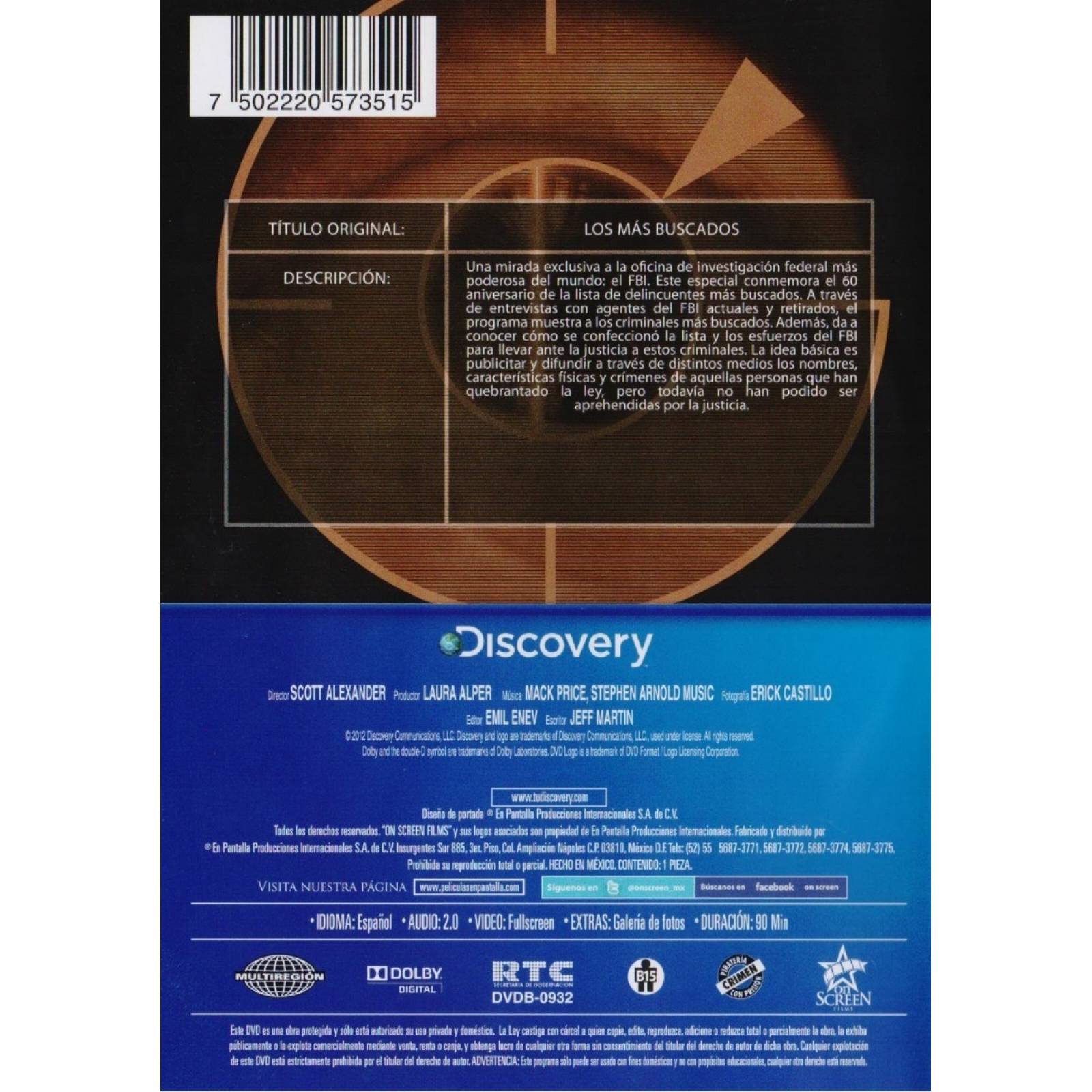 Los Mas Buscados Fbi 10 Most Wanted Discovery Documental Dvd