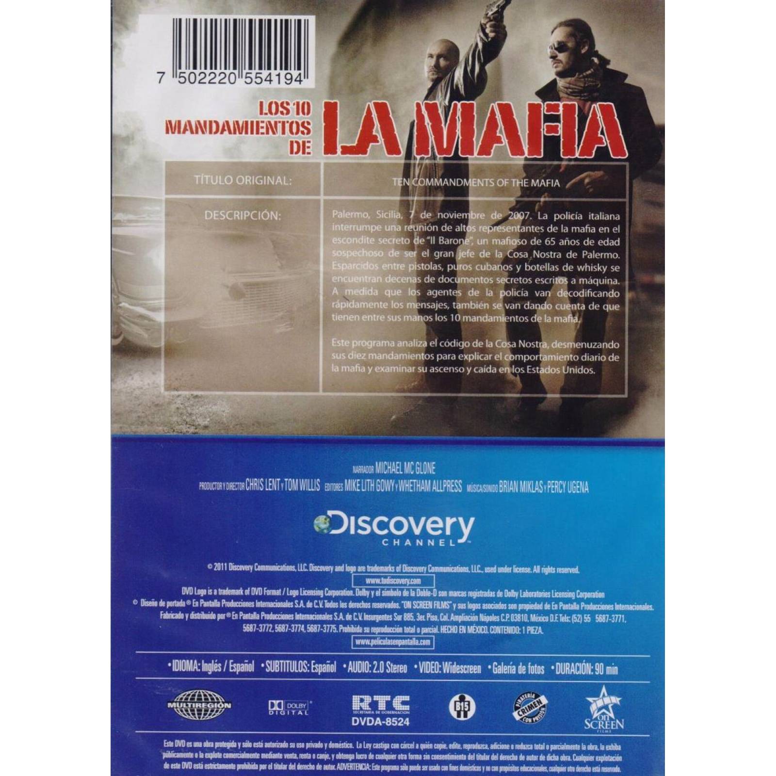 Los 10 Diez Mandamientos De La Mafia Documental Dvd