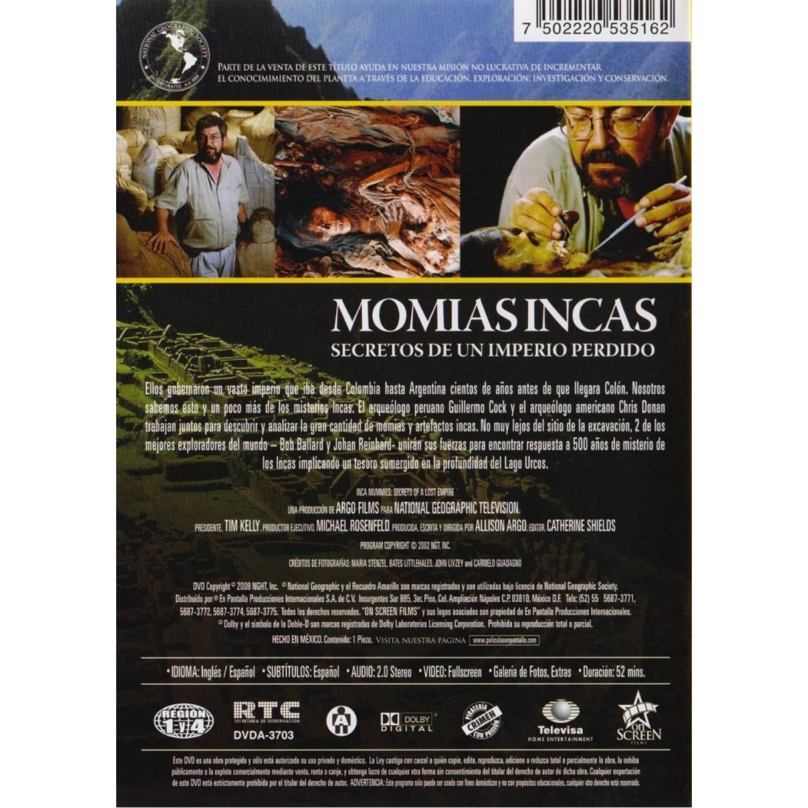 Momias Incas Secretos De Un Imperio Documental Dvd