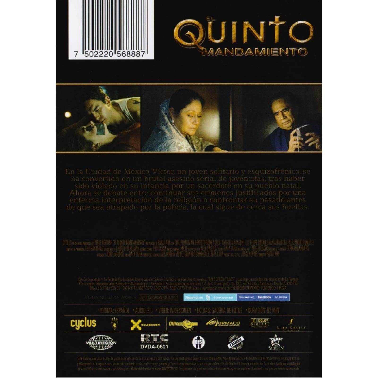 El Quinto Mandamiento 2008 Luis Felipe Tovar Pelicula Dvd