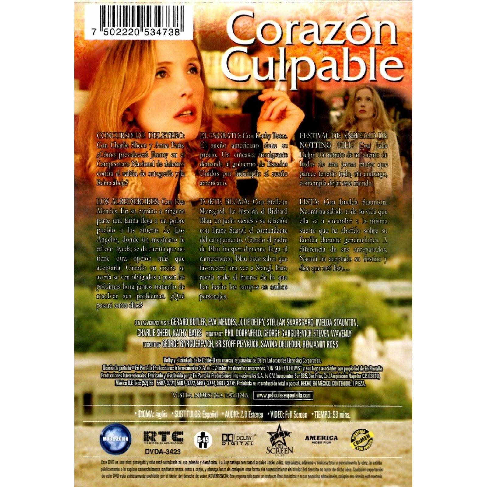 Corazon Culpable Guilty Hearts Eva Mendez Pelicula Dvd