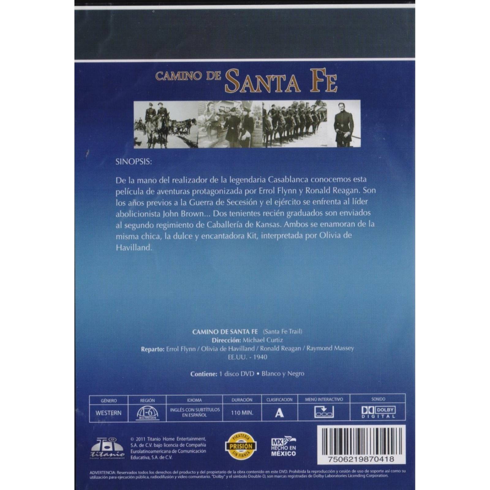 Camino De Santa Fe 1940 Michael Curtiz Pelicula Dvd