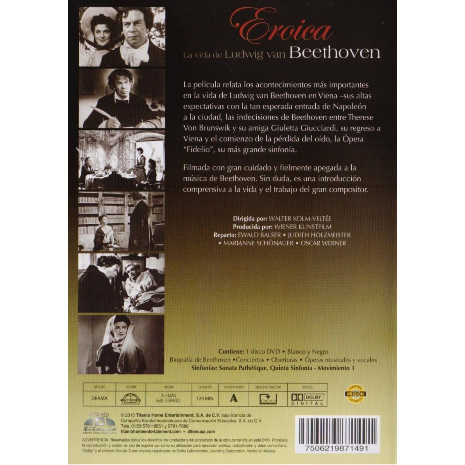 Eroica La Vida De Ludwig Van Beethoven En Viena Pelicula Dvd