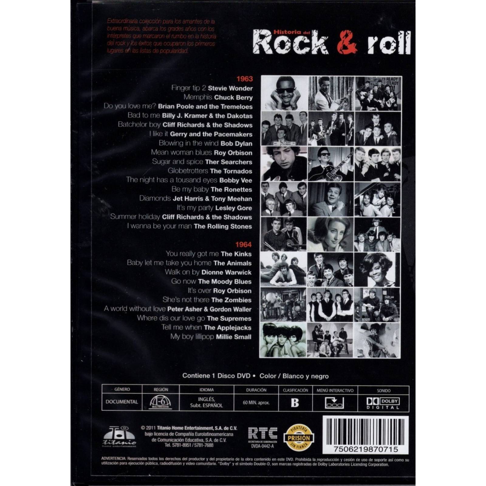 Historia Del Rock & Roll 1963-1964 Vol 1 Documental Dvd