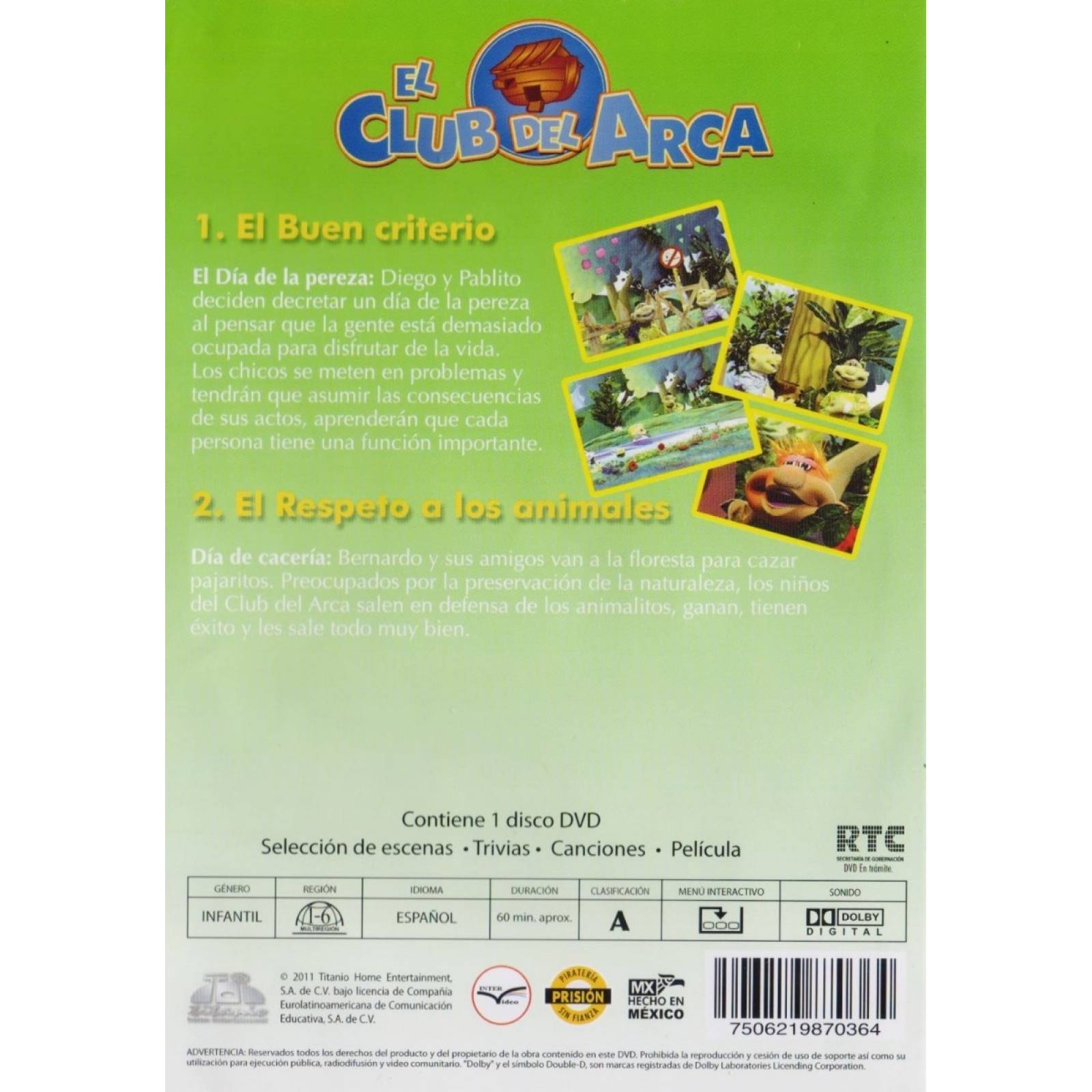 Buen Criterio Y Respeto Por Los Animales Club Del Arca Dvd