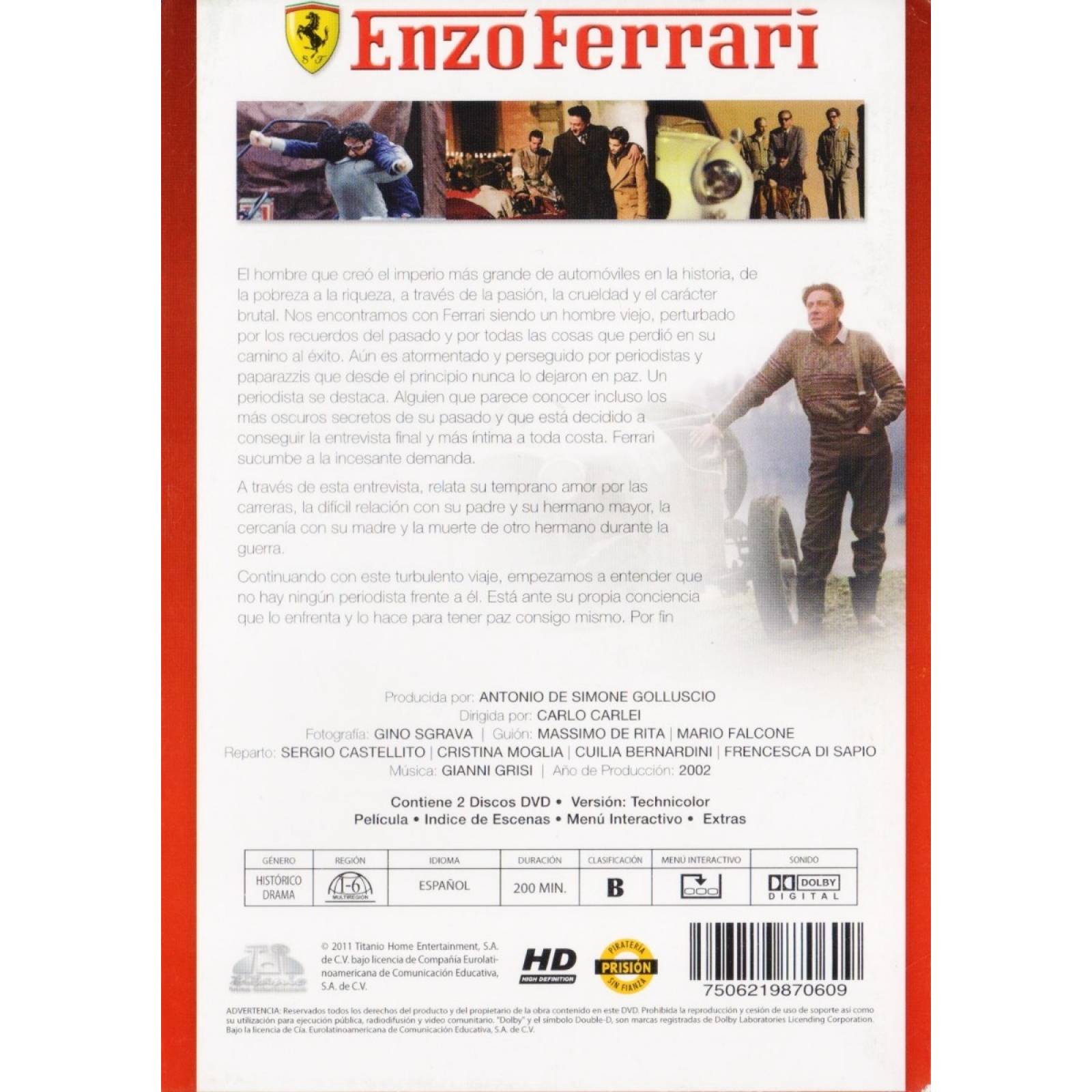Enzo Ferrari Documental Dvd