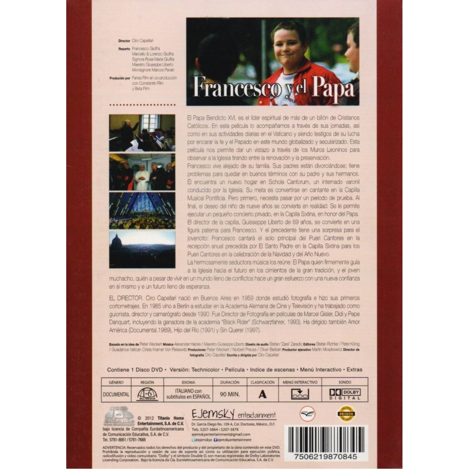 Francesco Y El Papa Documental Catolico Dvd