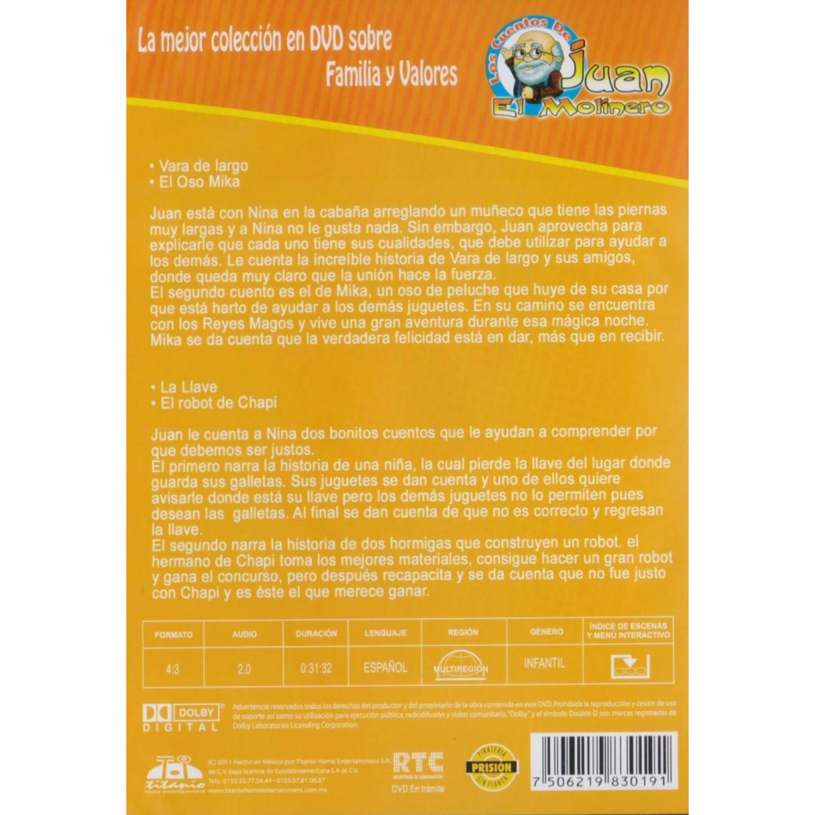 Compañerismo Y Justicia Cuentos De Juan El Molinero Dvd