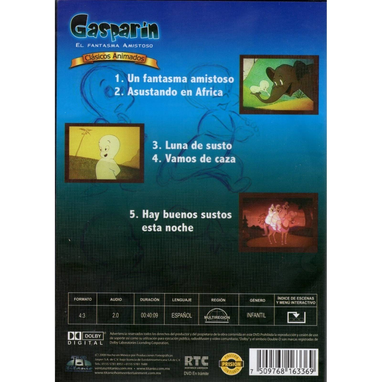 Gasparin El Fantasma Amistoso Clasicos Animados Dvd