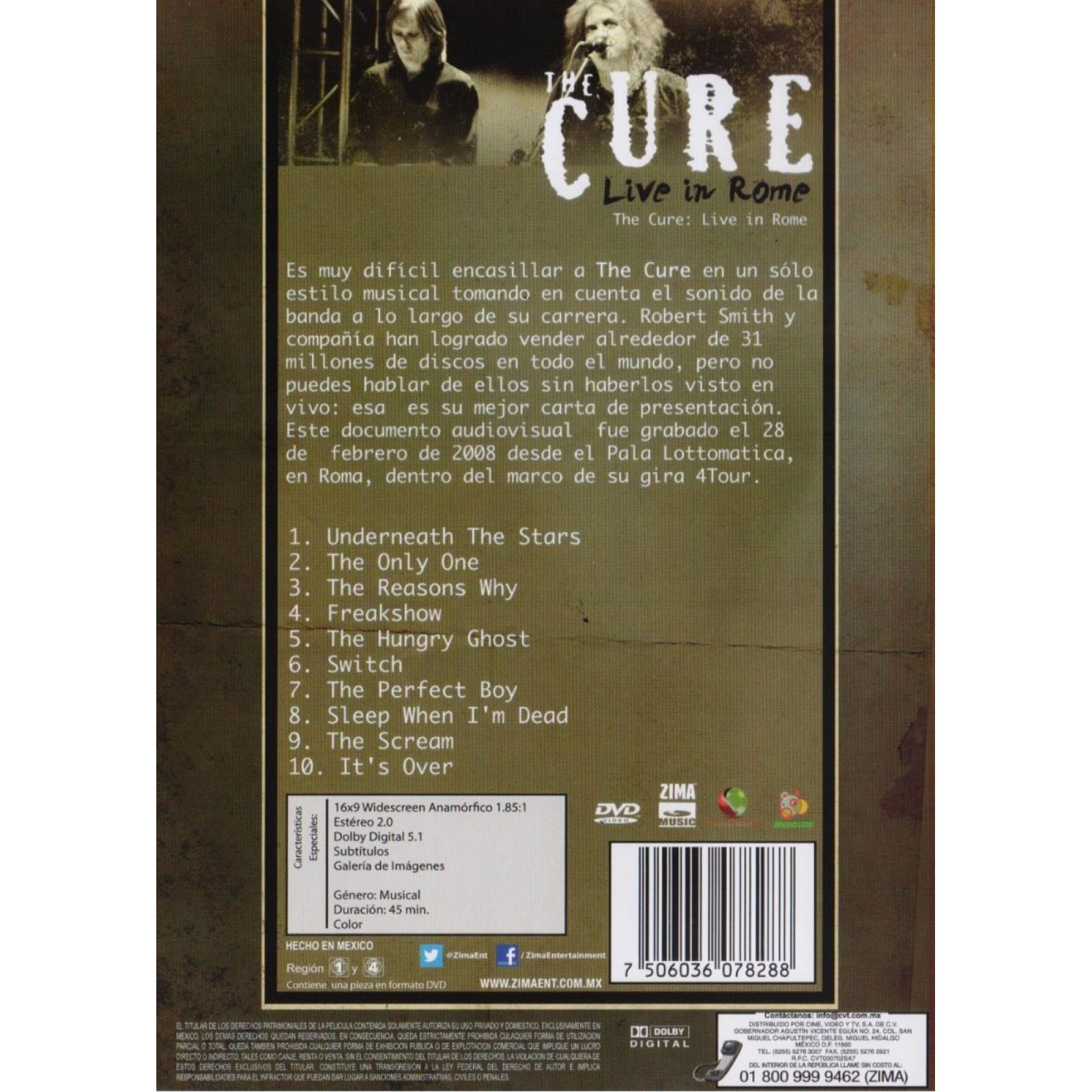 The Cure Live In Rome Concierto Dvd