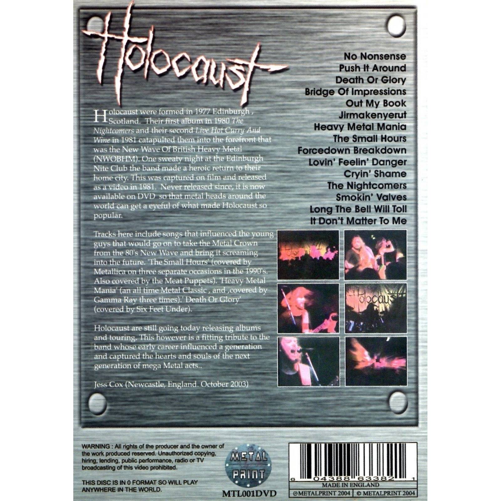 Holocaust Live From The Raw Loud N Live Tour Concierto Dvd