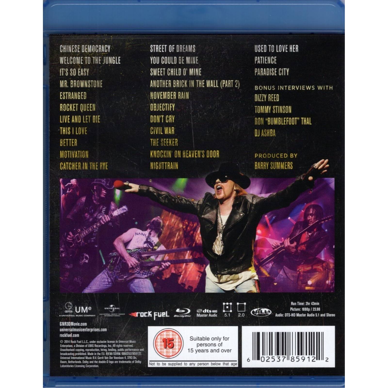 Guns N Roses Appetite For Democracy 3d Live Casino Blu-ray