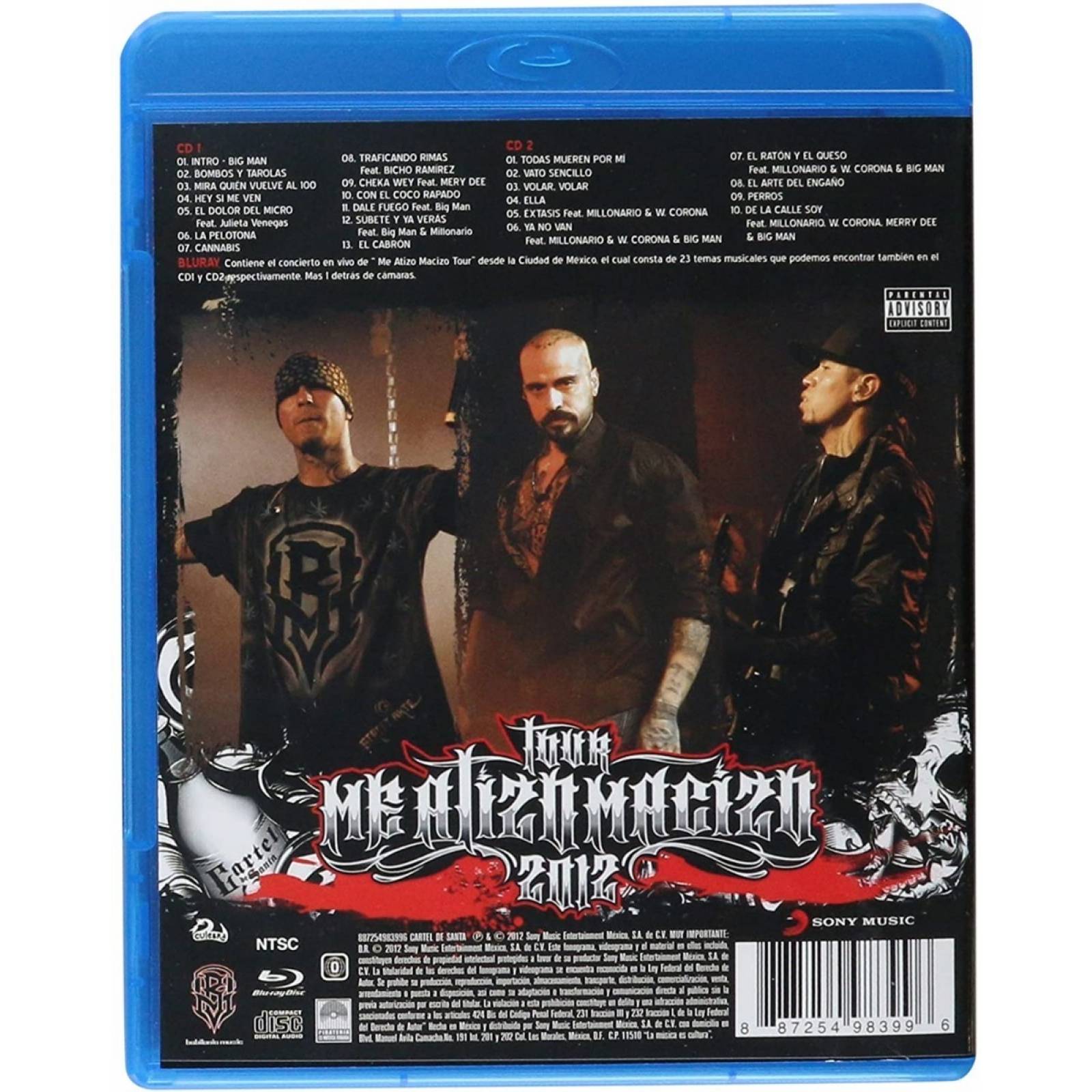 Cartel De Santa Me Atizo Macizo Tour Concierto Blu-ray