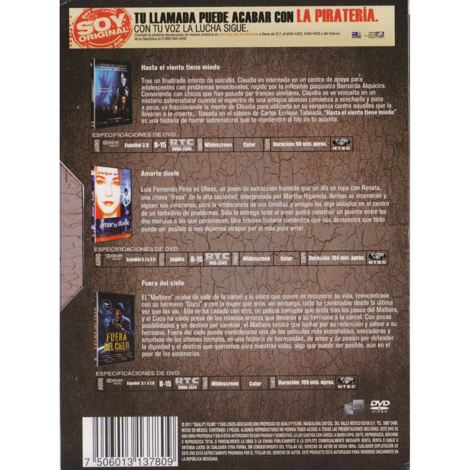 Martha Higareda 3 Peliculas Amarte Duele Viento Cielo Dvd