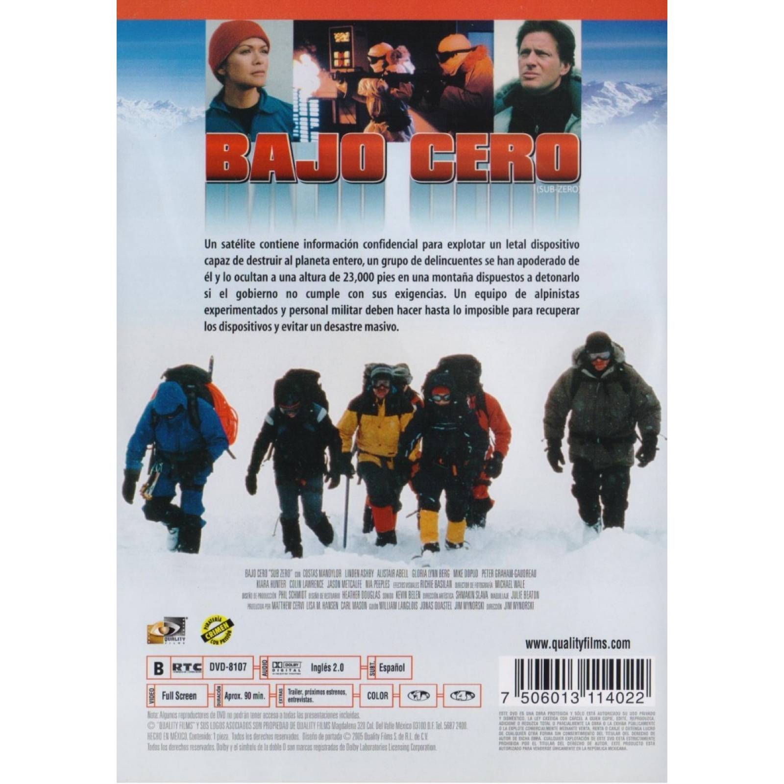 Bajo Cero Sub Zero Costas Mandylor Pelicula Dvd