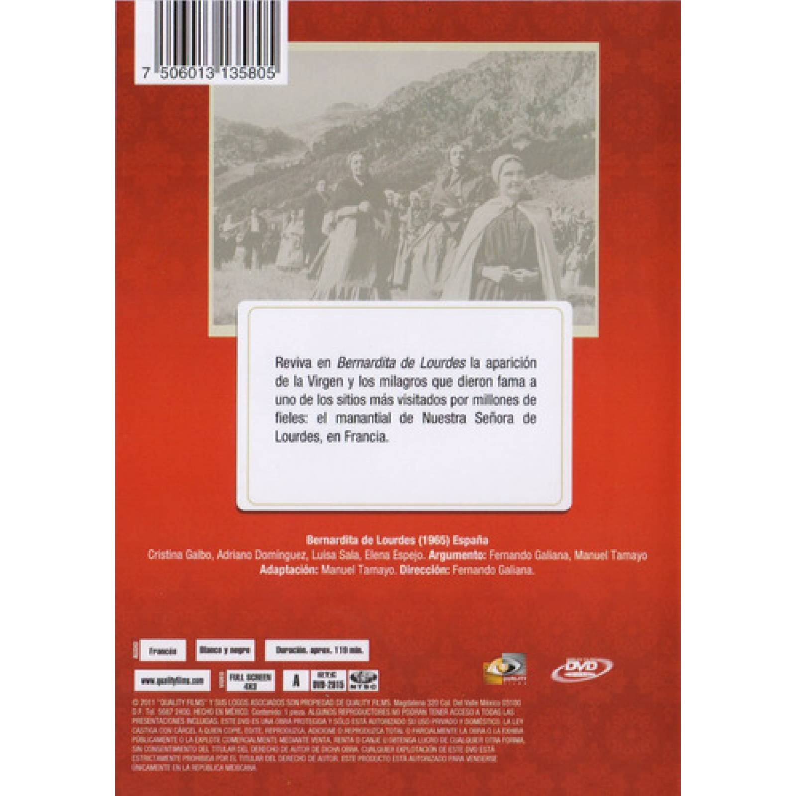 Bernardita De Lourdes Aquella Joven De Blanco Pelicula Dvd.