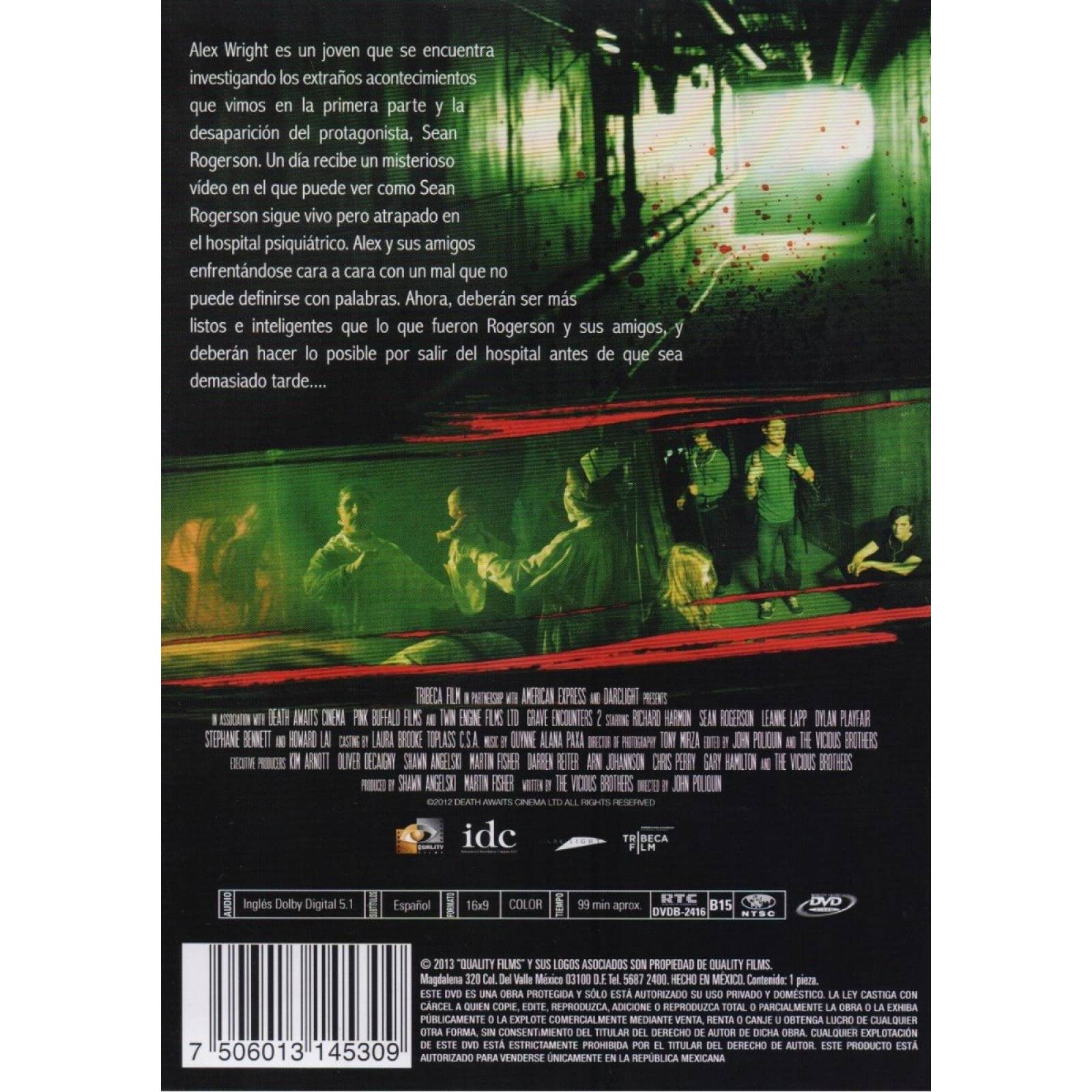 Fenomeno Siniestro 2 Dos Grave Encounters 2 Pelicula Dvd.