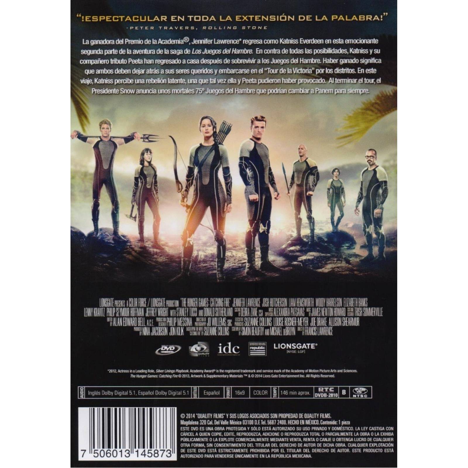 Los Juegos Del Hambre 2 Dos En Llamas Pelicula Dvd.