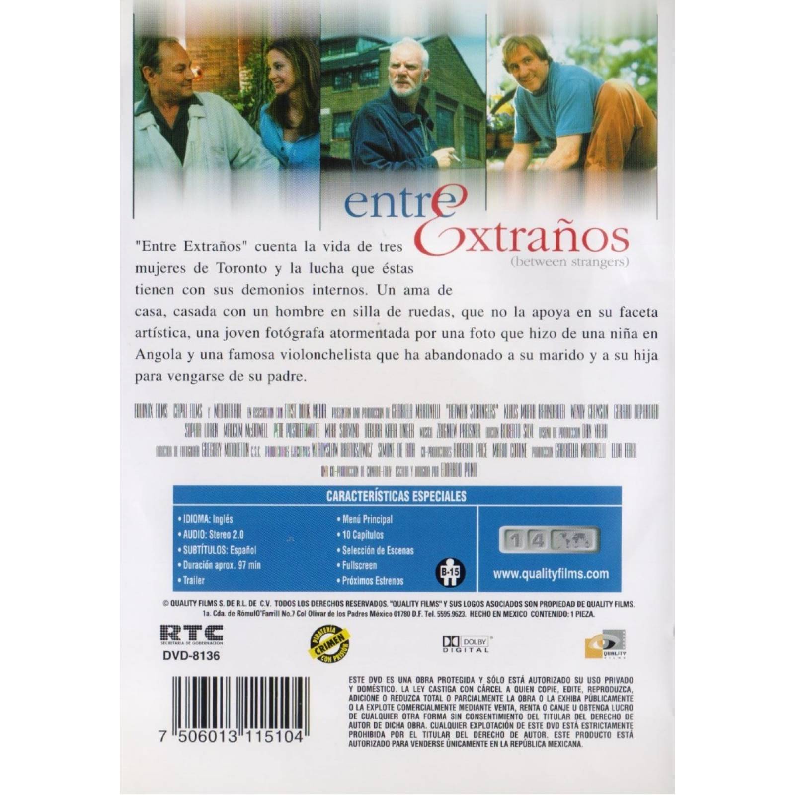 Entre Extraños Between Strangers Edoardo Ponti Pelicula Dvd.