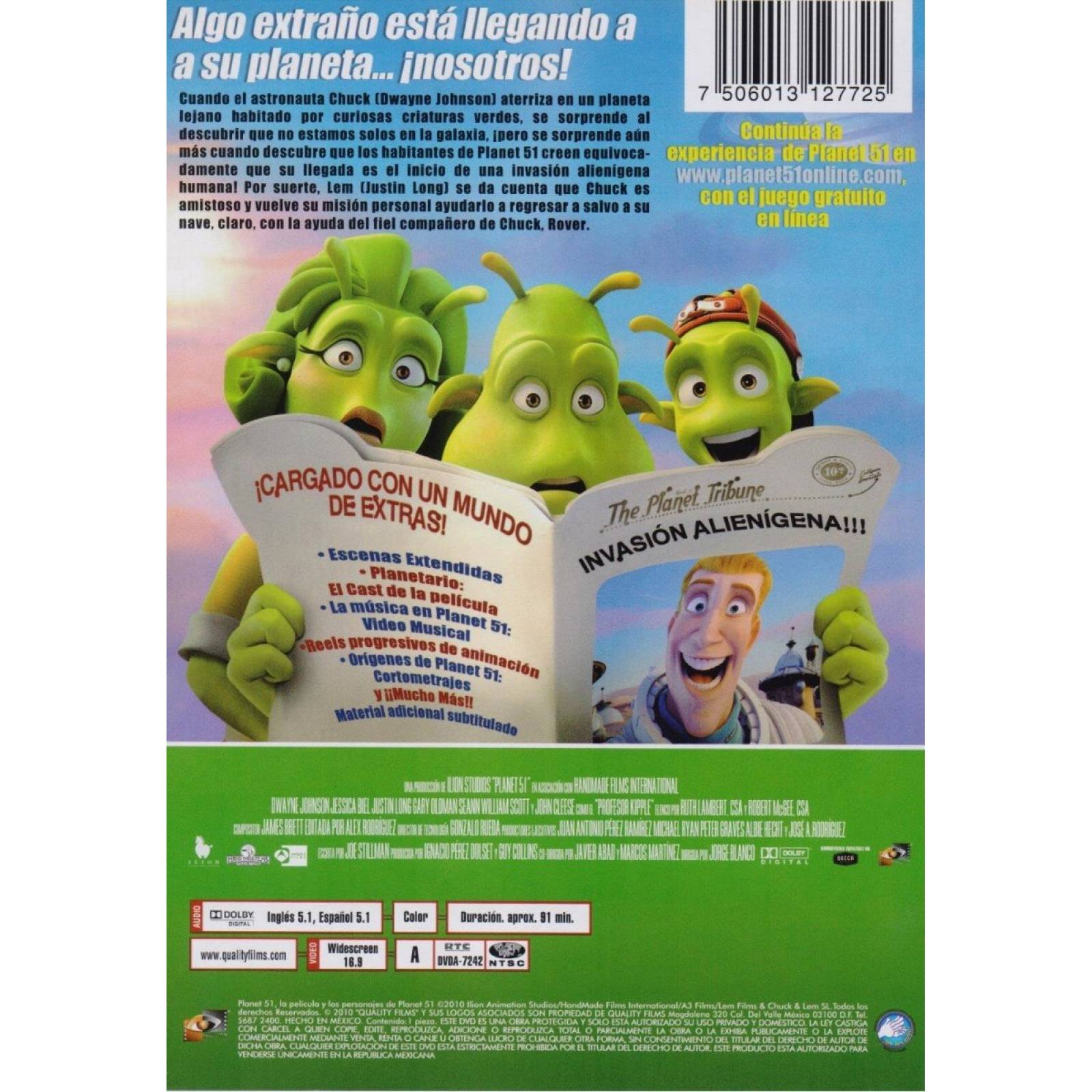 Planeta 51 Dwayne Johnson Pelicula Original Dvd