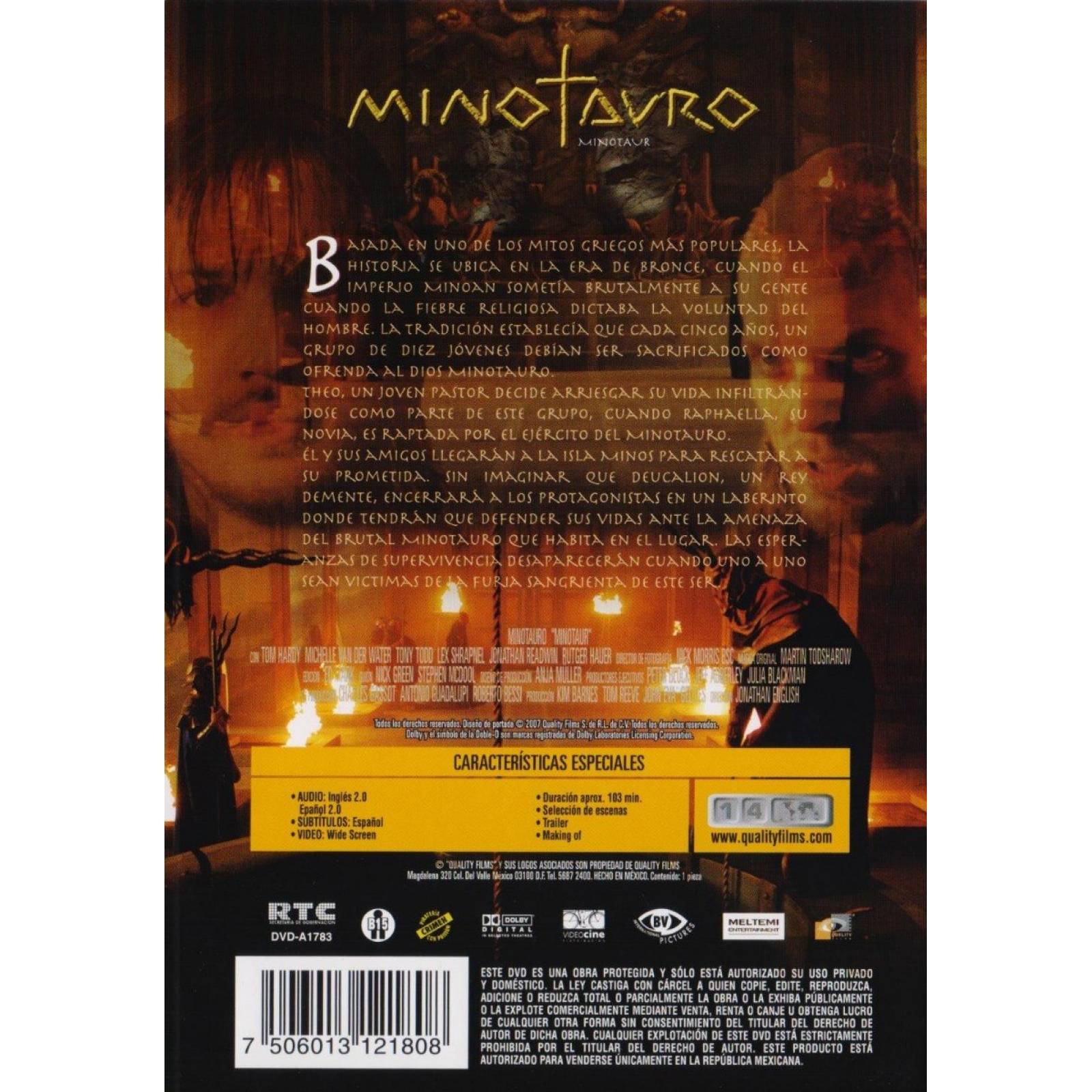 Minotauro Minotaur Pelicula Dvd