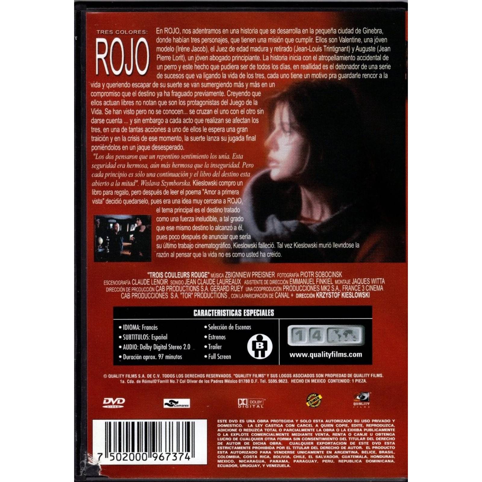 Tres Colores: Rojo Krzysztof Kieslowski Pelicula Dvd