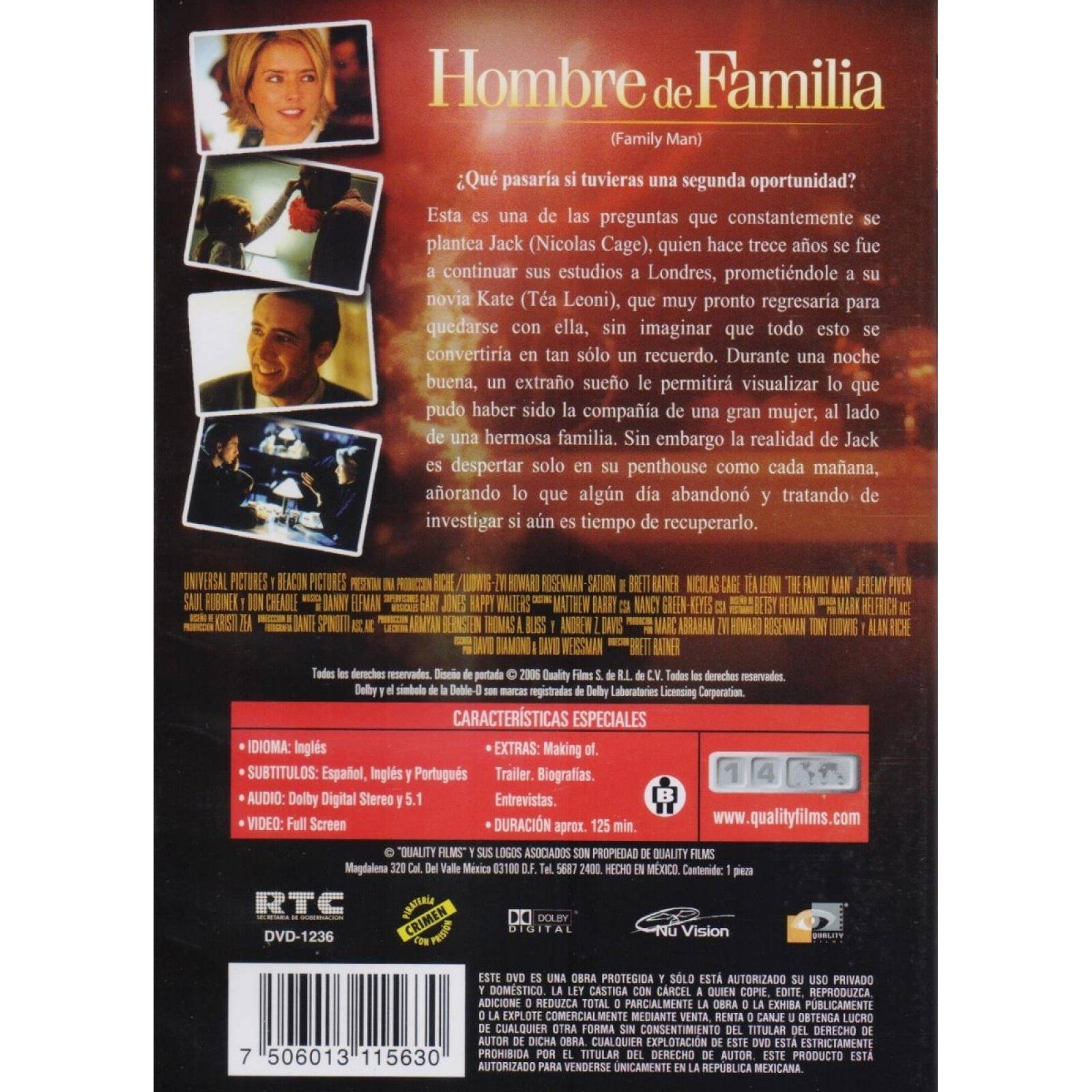 Hombre De Familia Nicolas Cage Pelicula Dvd