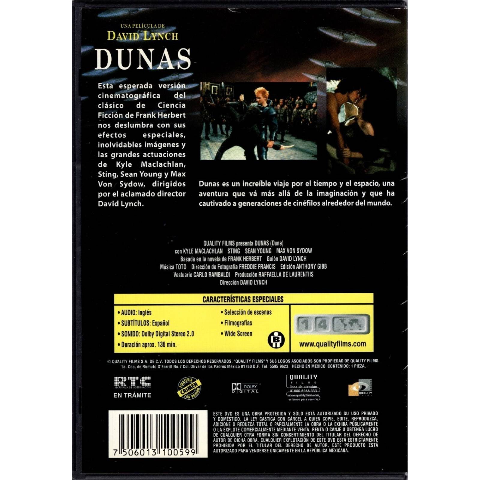 Dunas Dune 1984 Kyle Maclachlan Pelicula Dvd