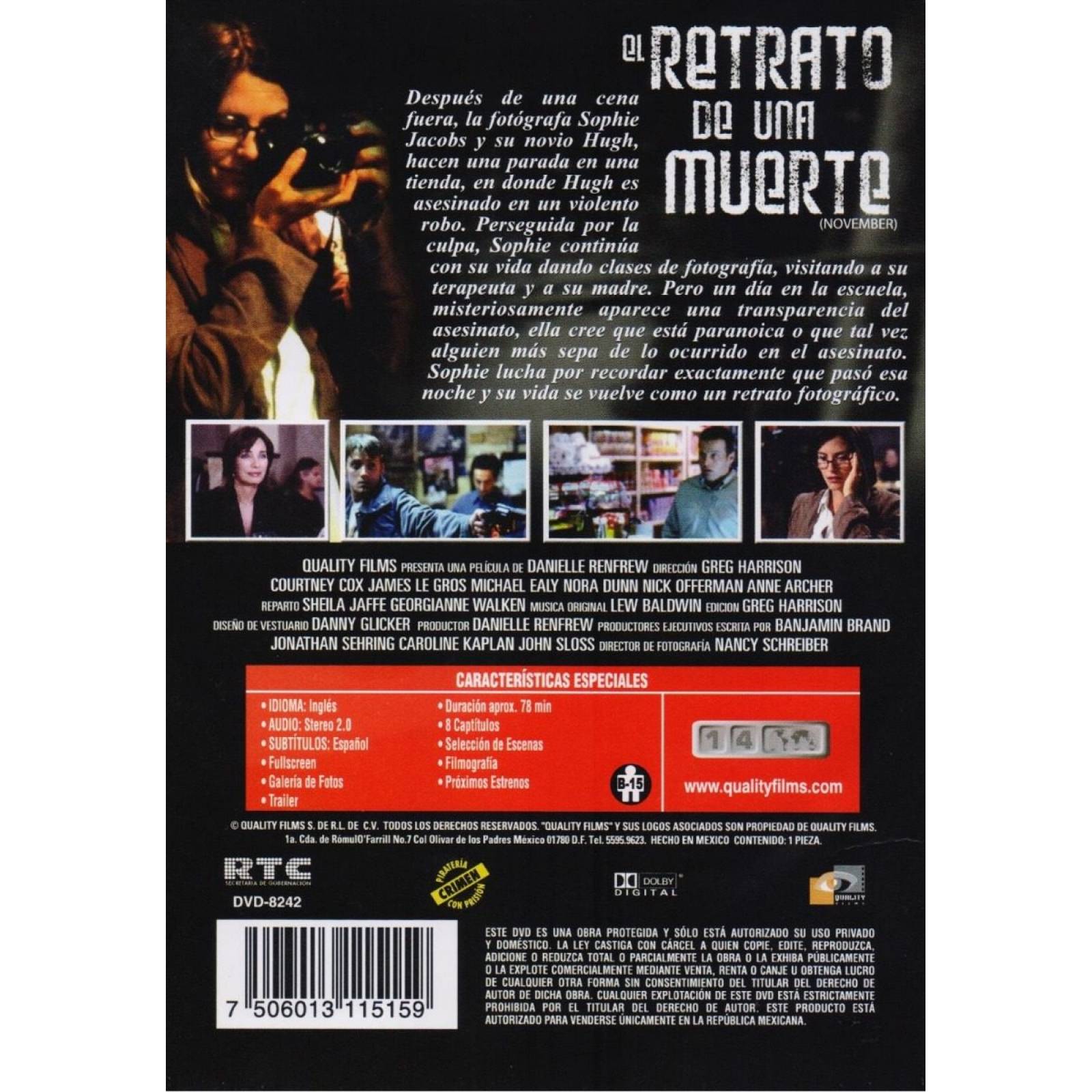 El Retrato De Una Muerte November Courtney Cox Pelicula Dvd