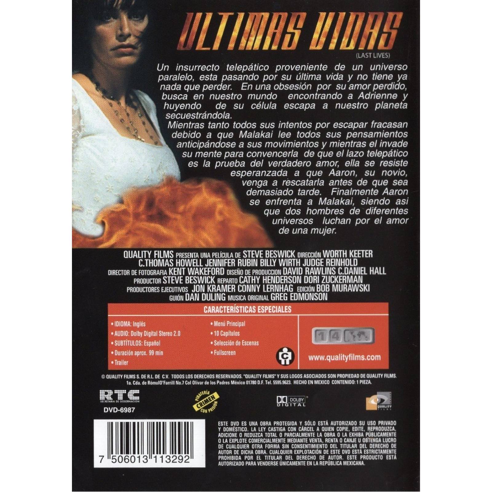 Ultimas Vidas Last Lives 1997 Jennifer Rubin Pelicula Dvd