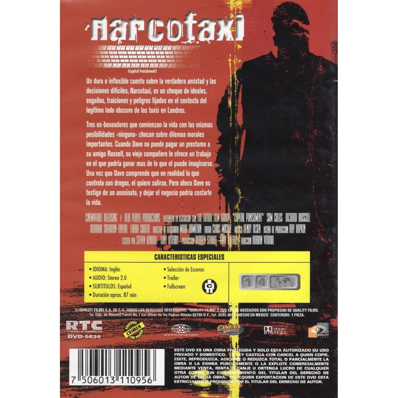 Narcotaxi Capital Punishment Sam Callis Pelicula Dvd