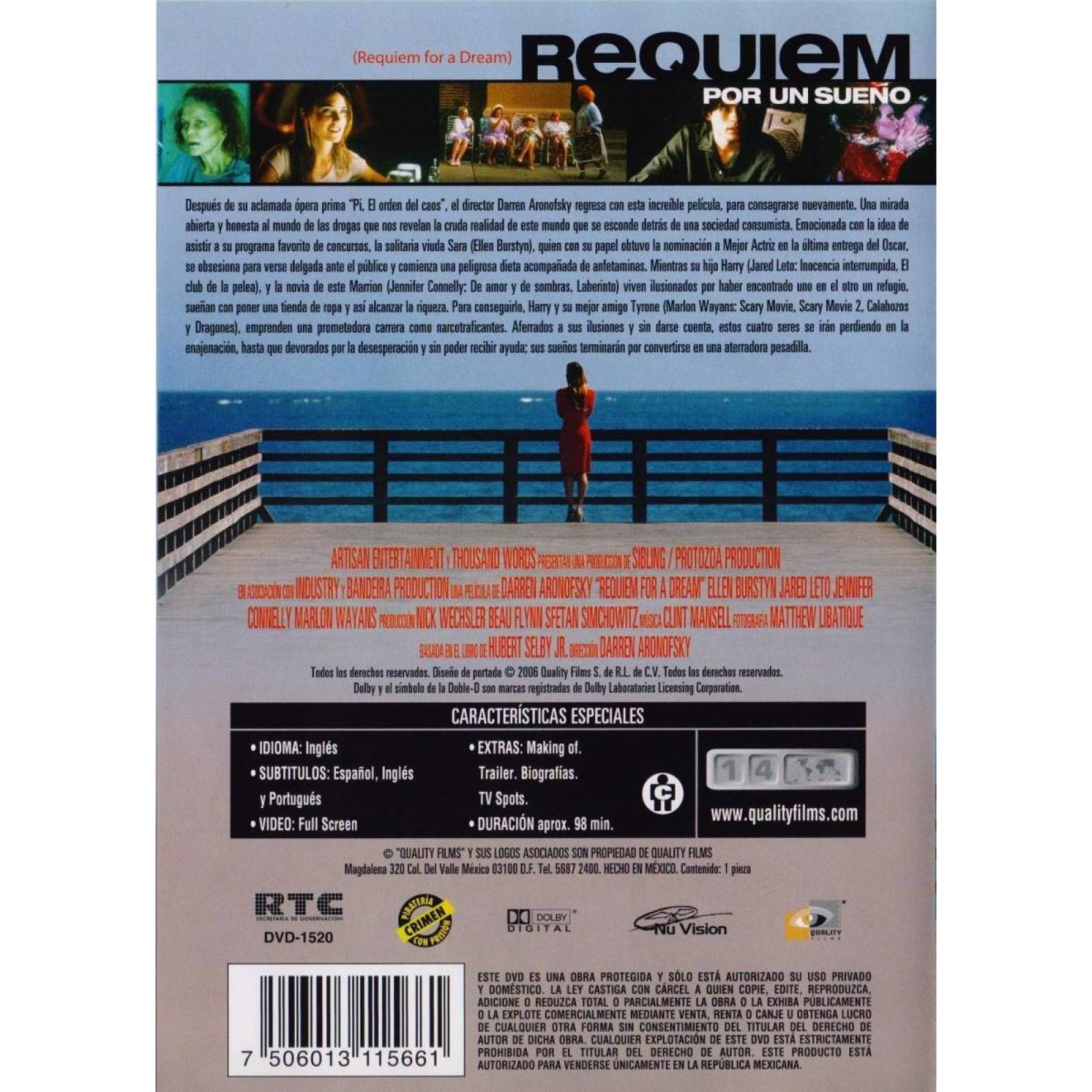 Requiem Por Un Sueño Darren Aronofsky Pelicula Original Dvd