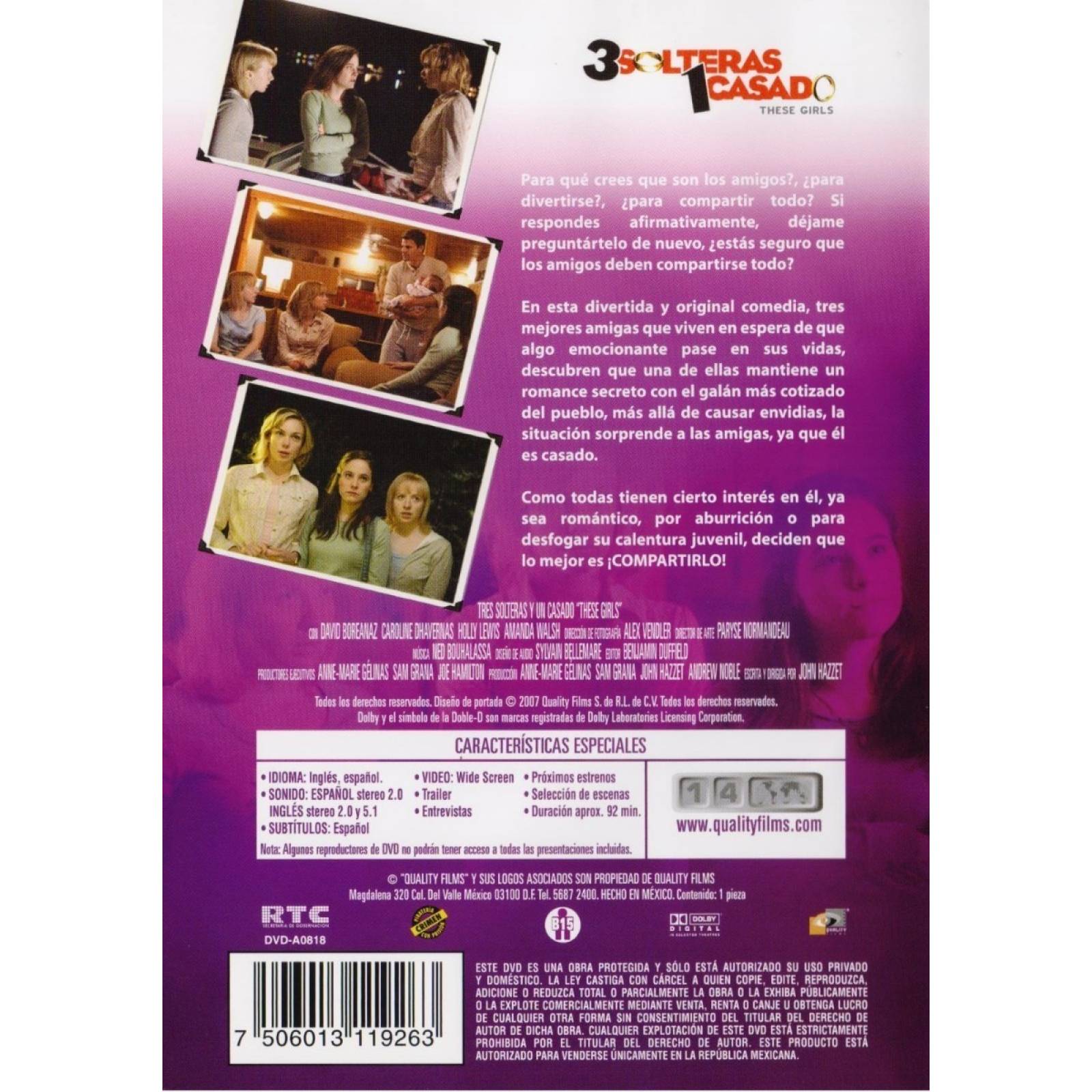 3 Tres Solteras 1 Un Casado These Girls Pelicula Dvd