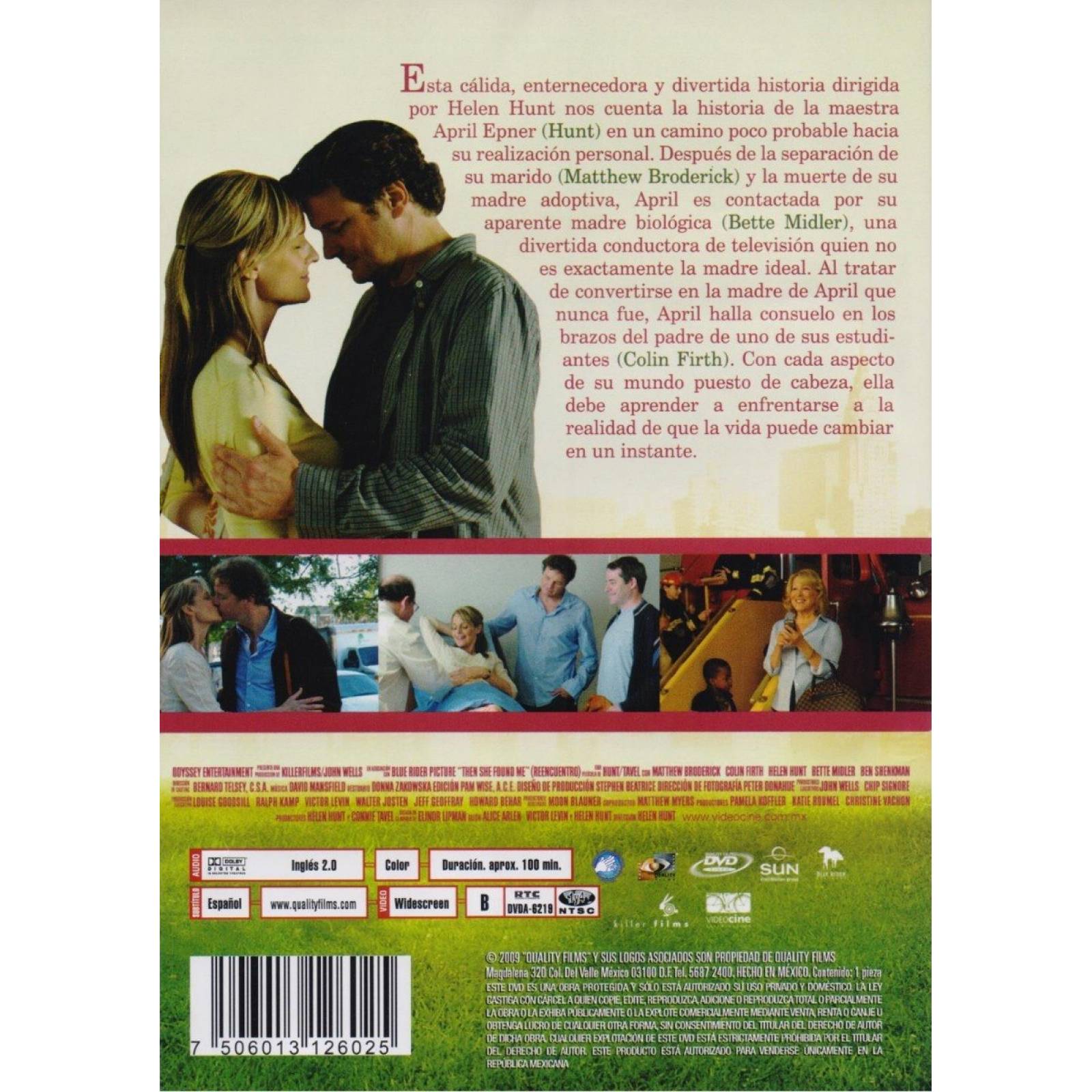 Reencuentro Then She Found Me Helen Hunt Pelicula Dvd.