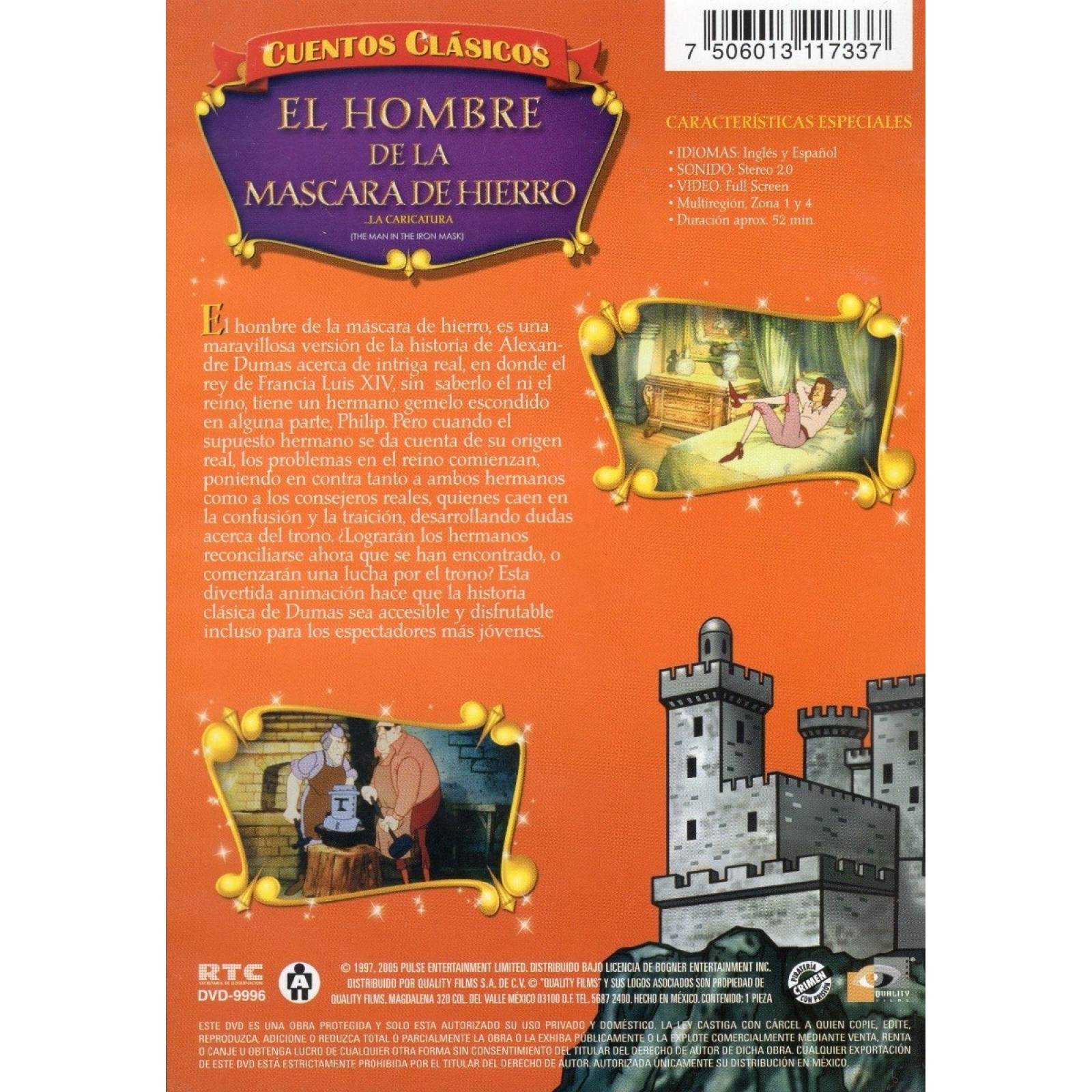 El Hombre De La Mascara De Hierro La Caricatura Pelicula Dvd