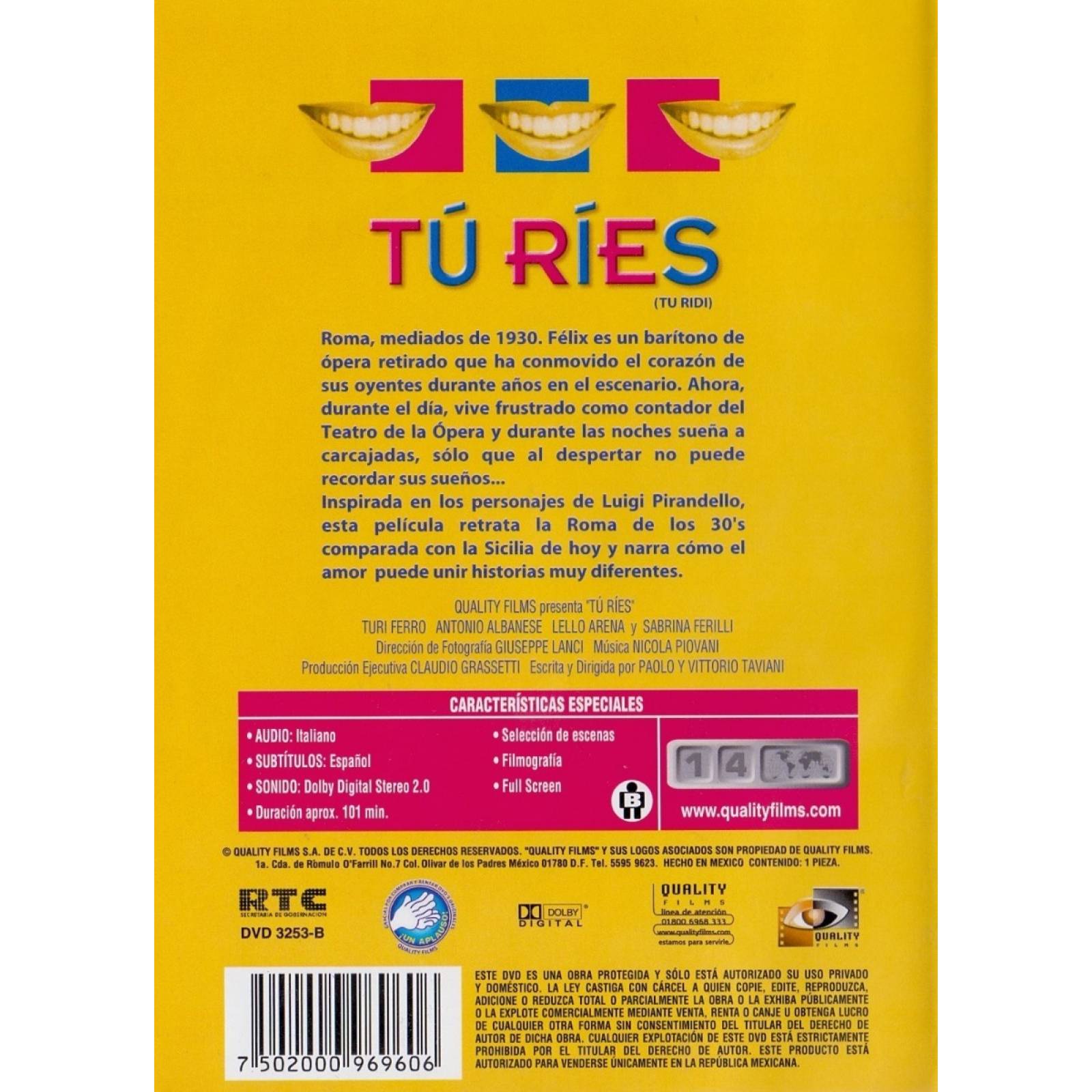 Tu Ries Tu Ridi Paolo Y Vittorio Taviani Pelicula Dvd