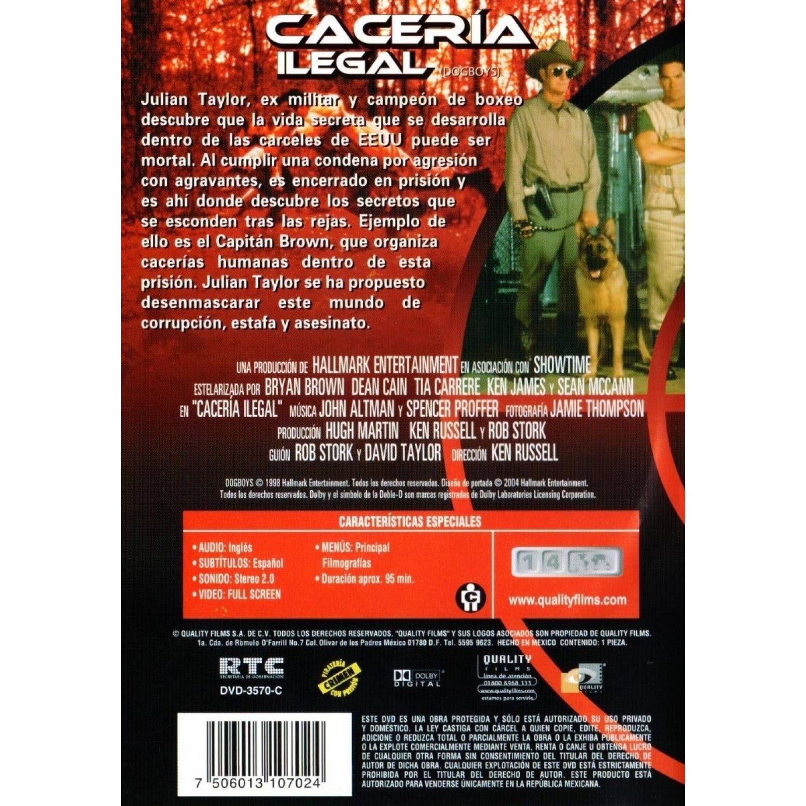 Caceria Ilegal Dogboys Ken Russell Pelicula Dvd.