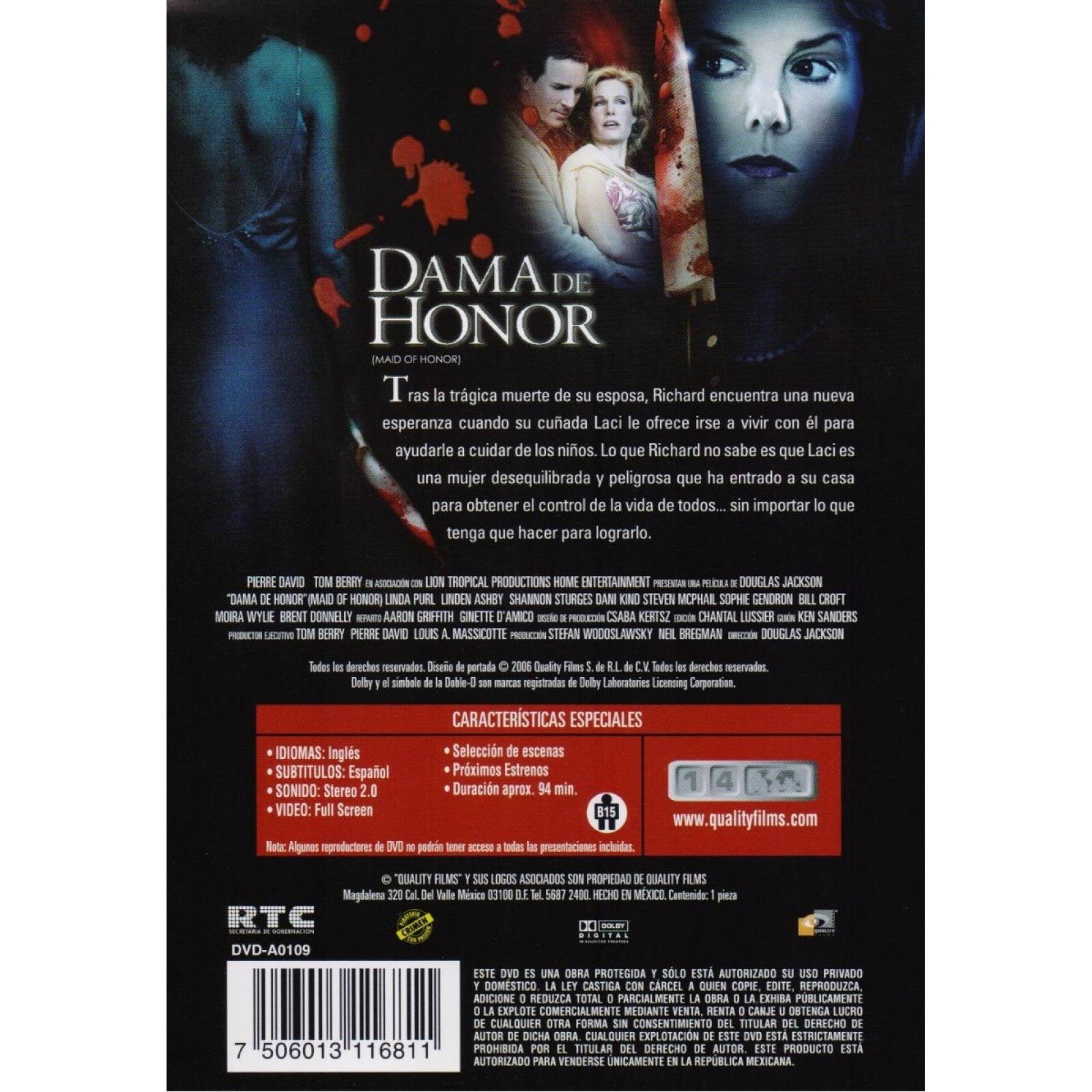 Dama De Honor Maid Of Honor Shannon Sturges Pelicula Dvd