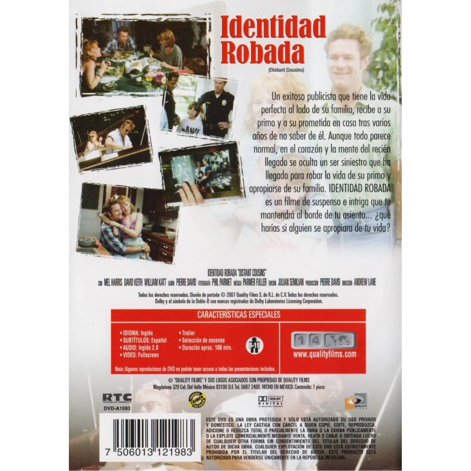 Identidad Robada Distant Cousins Andrew Lane Pelicula Dvd