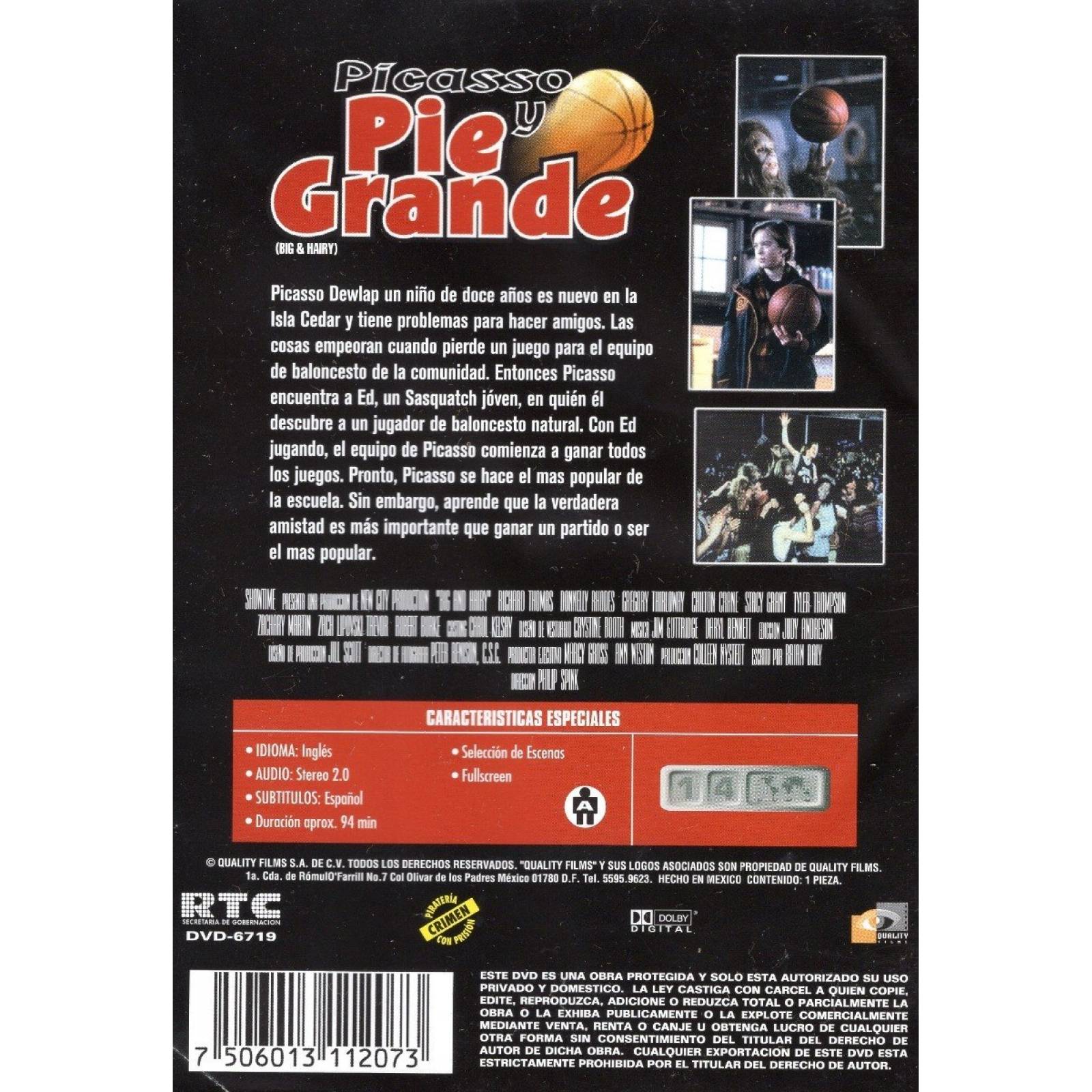 Picasso Y Pie Grande Big Y Hairy Pelicula Dvd