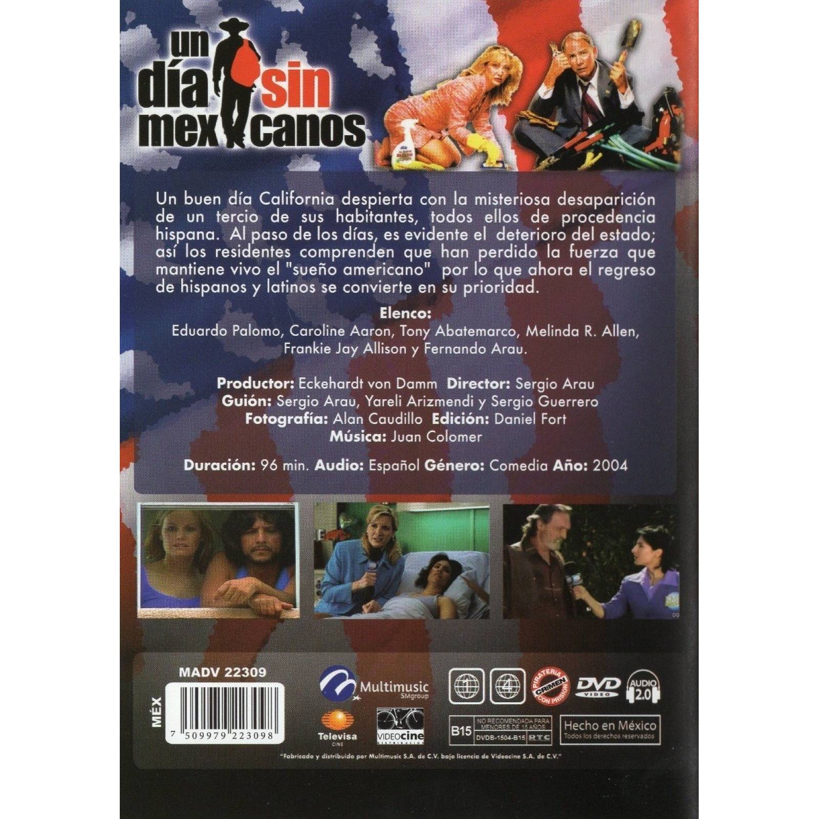 Un Dia Sin Mexicanos A Day Without A Mexican Pelicula Dvd