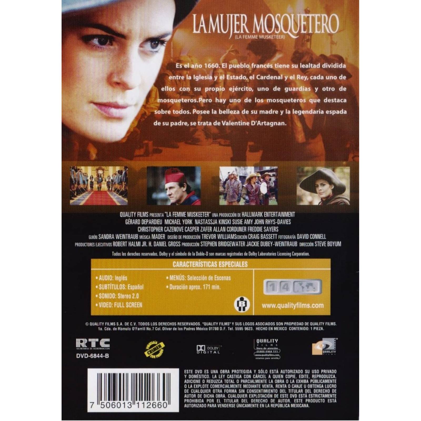 La Mujer Mosquetero La Femme Musketeer Pelicula Dvd