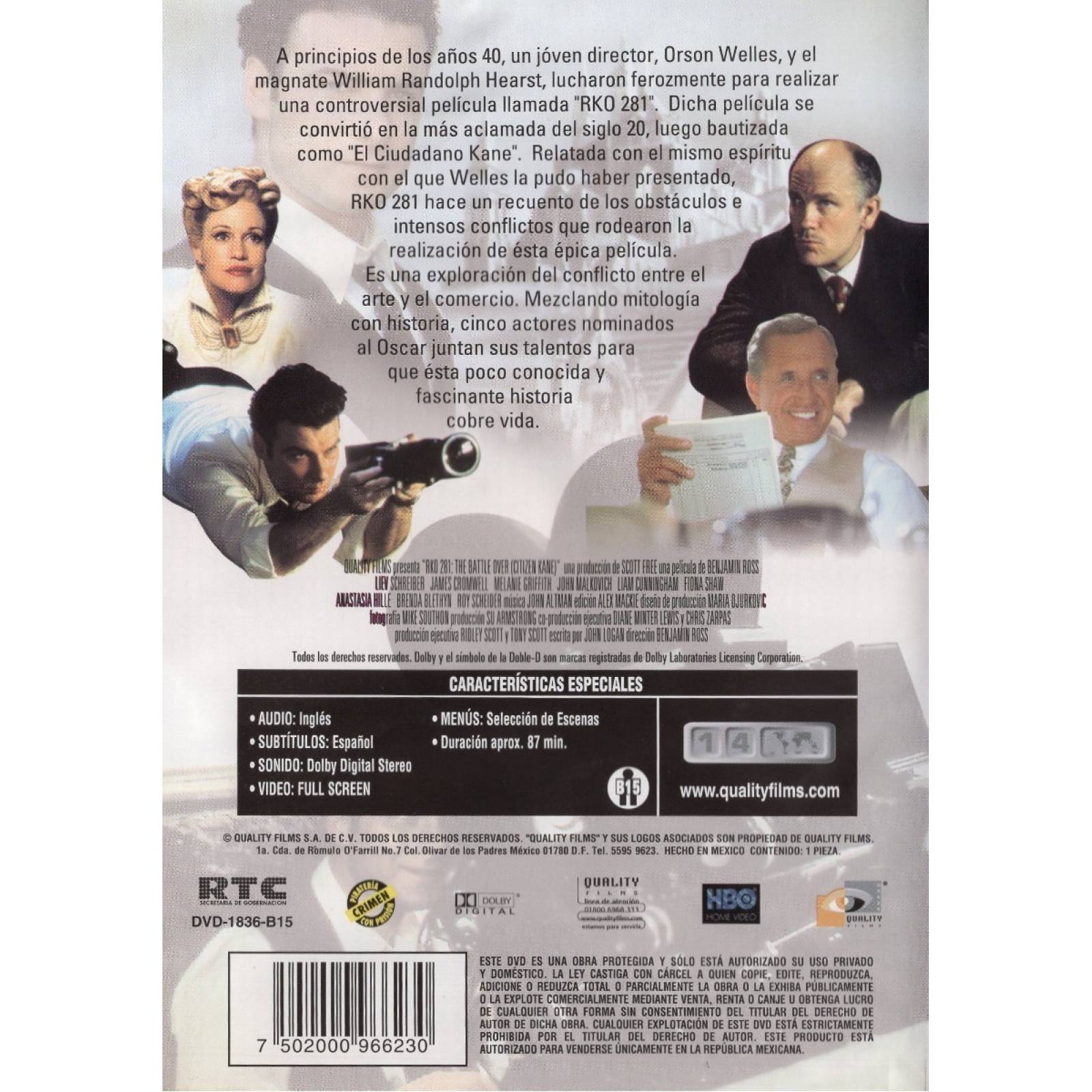 Ciudadano Kane : Su Verdadera Historia 1999 Pelicula Dvd