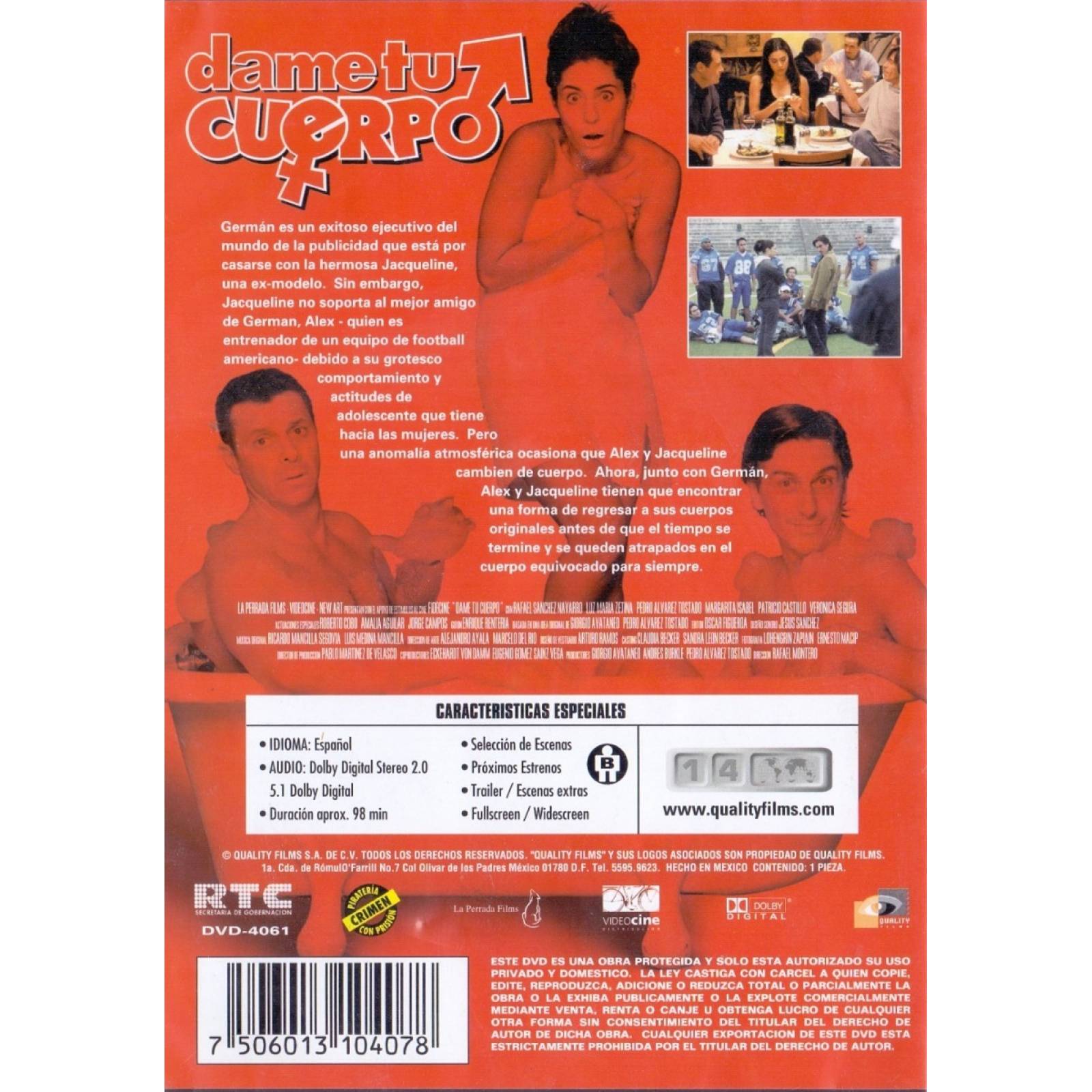 Dame Tu Cuerpo Luz Maria Zetina Pelicula Dvd
