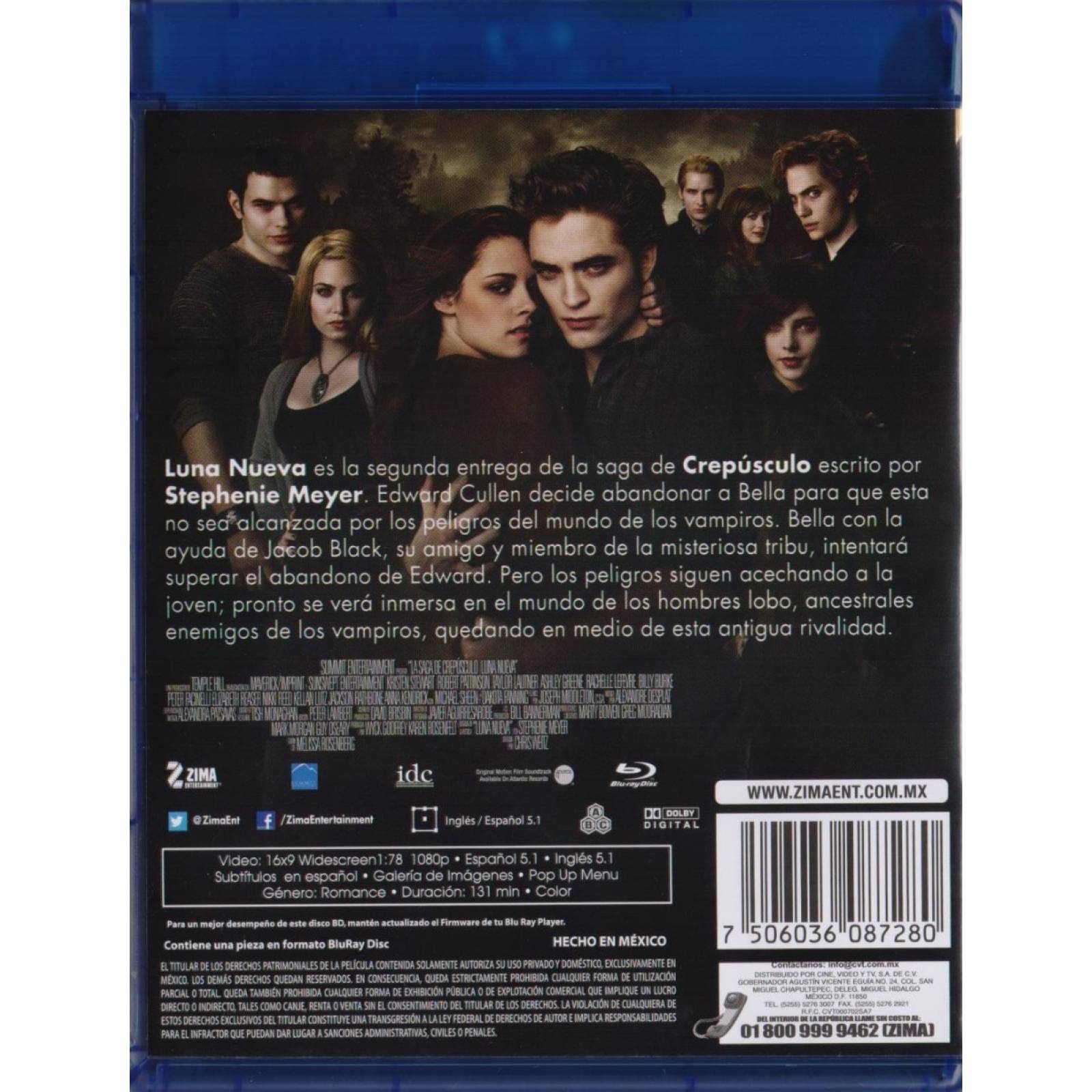 Luna Nueva Robert Patinson Pelicula Blu-ray