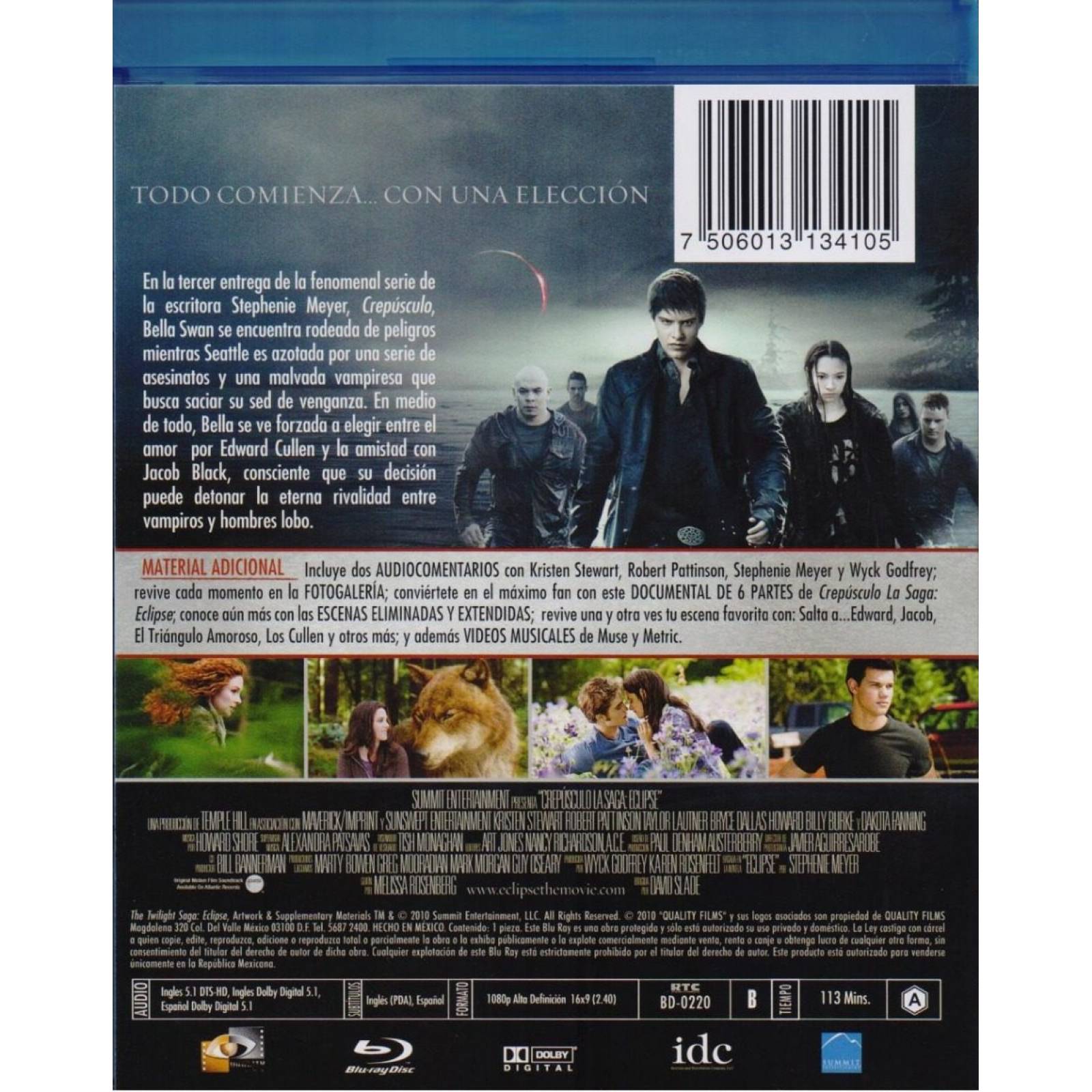 Eclipse Saga Crepusculo Kristen Stewart Pelicula Blu-ray